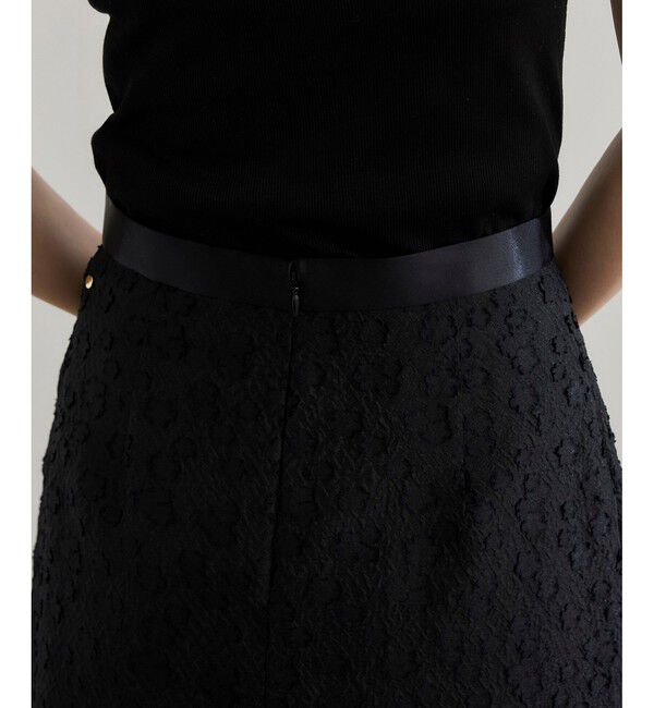 ROPE「【洗える】【WEB・一部店舗限定】フラワージャガードスカート/セットアップ対応」|スカート|