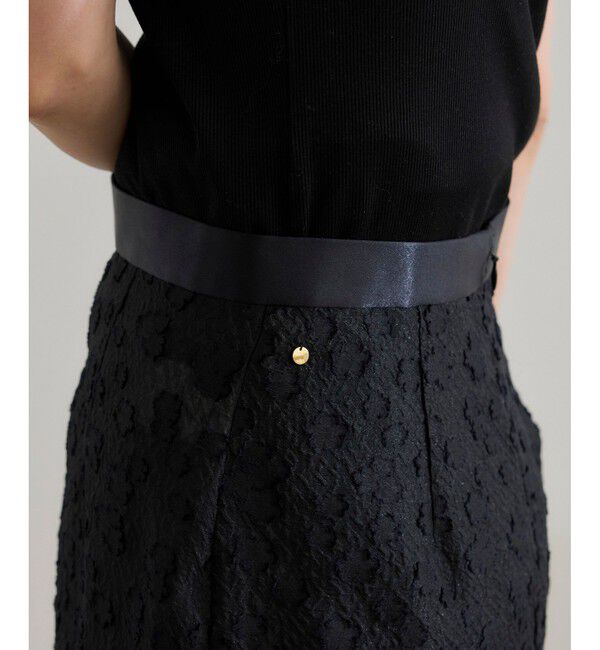 ROPE「【洗える】【WEB・一部店舗限定】フラワージャガードスカート/セットアップ対応」|スカート|