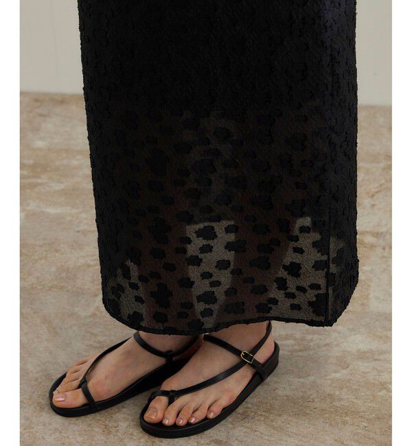 ROPE「【洗える】【WEB・一部店舗限定】フラワージャガードスカート/セットアップ対応」|スカート|