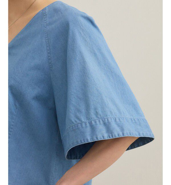 ROPE「カーディ半袖ブラウス/洗える」|シャツ・ブラウス|