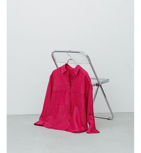 ROPE「ブライトリネン フラップシャツブラウス/洗える」|シャツ・ブラウス|