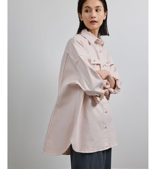 ROPE「【Healthy denim(ヘルシーデニム）】Almond/イージーケア」|シャツ・ブラウス|ピンク(63)