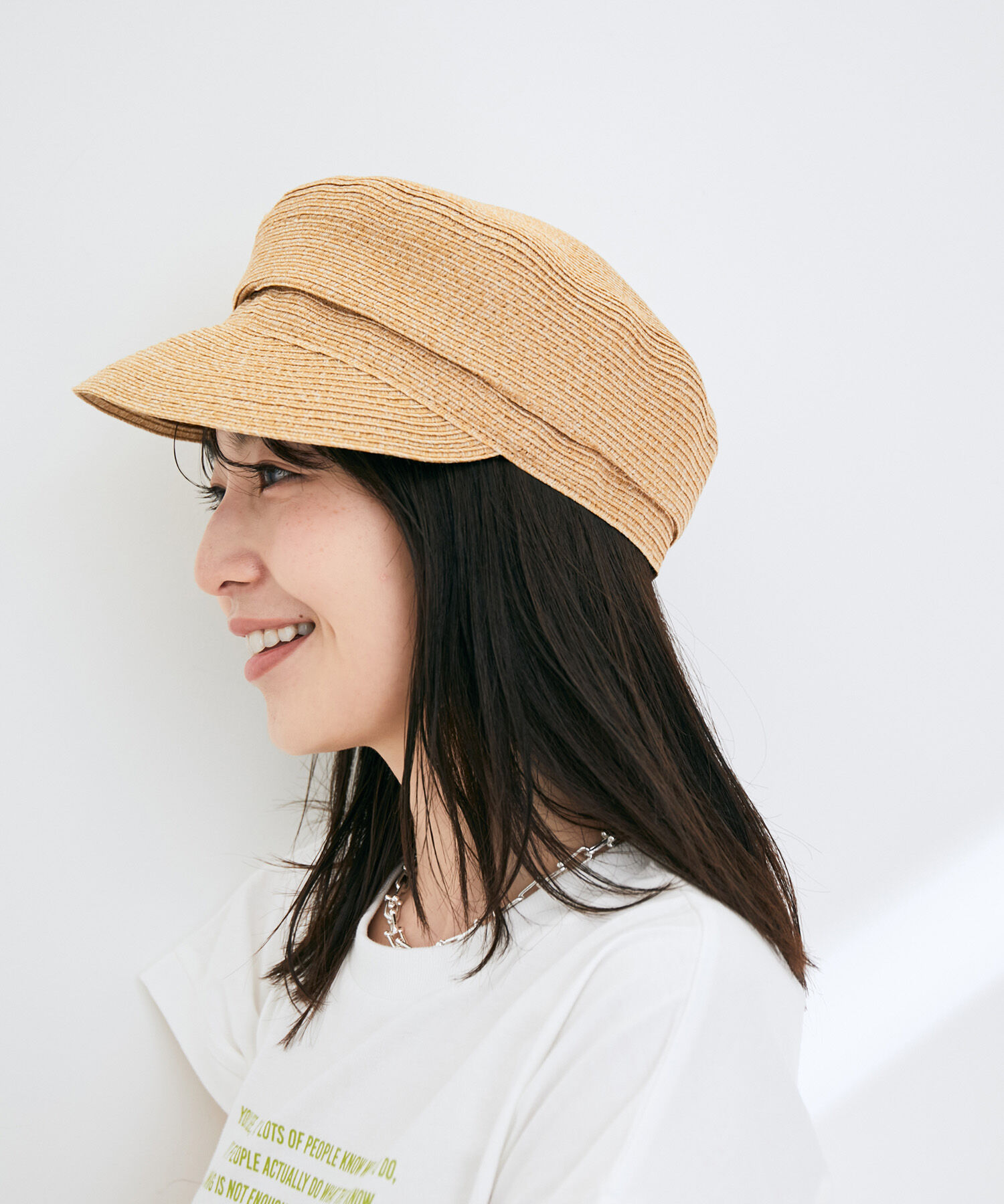 VIS「【UVカット+抗菌防臭】【ウォッシャブル】ペーパー風キャスケット」|キャップ・キャスケット|