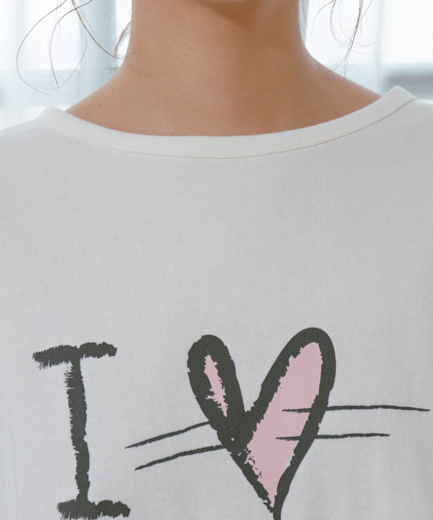 VIS「【ViSage】【ViS CHAT】プリント裏毛Tシャツ」|ルームウェア|