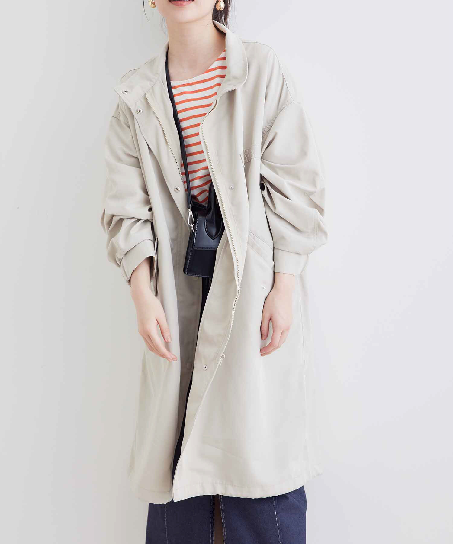 vis-a-vis「オーバーサイズミドル丈モッズコート」|アウトドア|