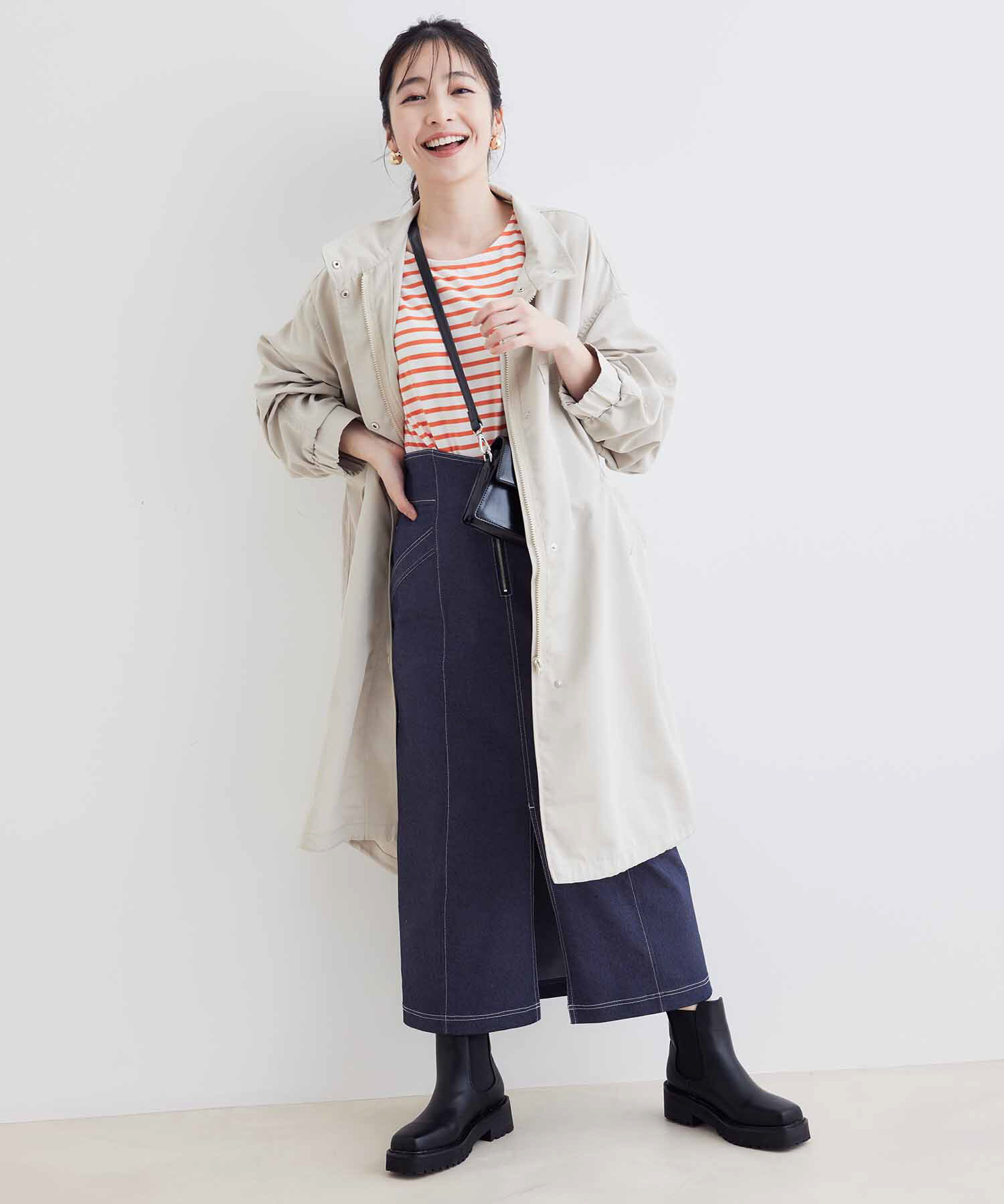 vis-a-vis「オーバーサイズミドル丈モッズコート」|アウトドア|