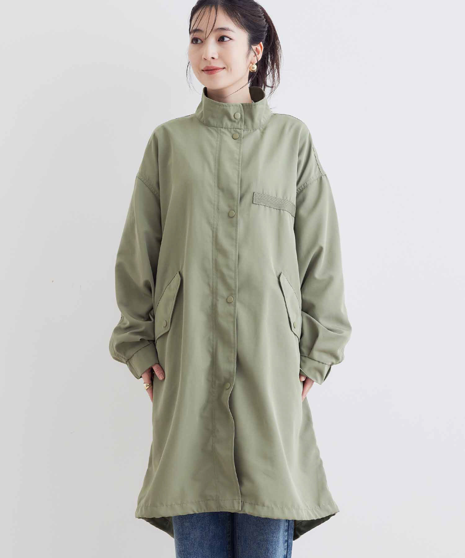 vis-a-vis「オーバーサイズミドル丈モッズコート」|アウトドア|