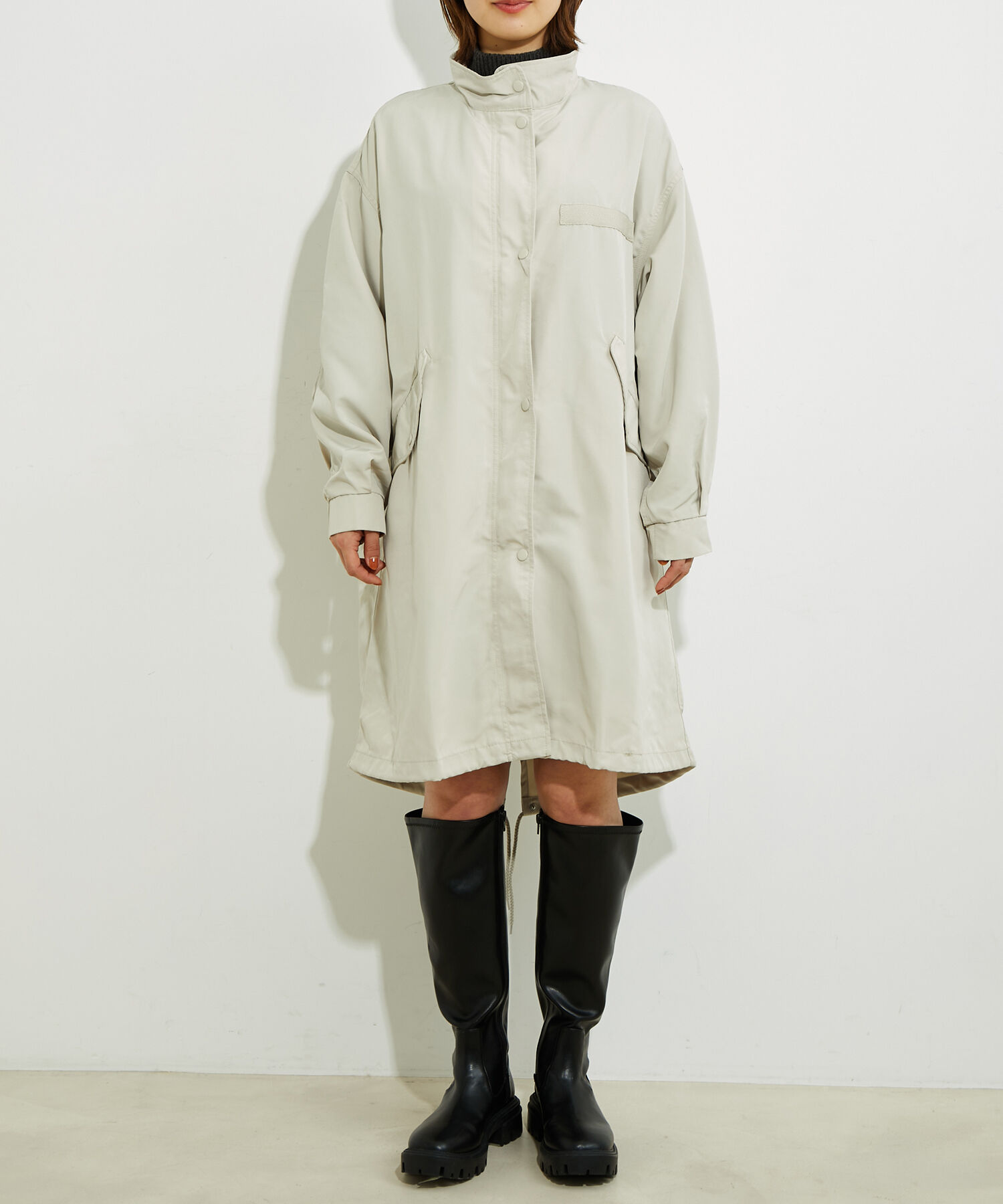 vis-a-vis「オーバーサイズミドル丈モッズコート」|アウトドア|