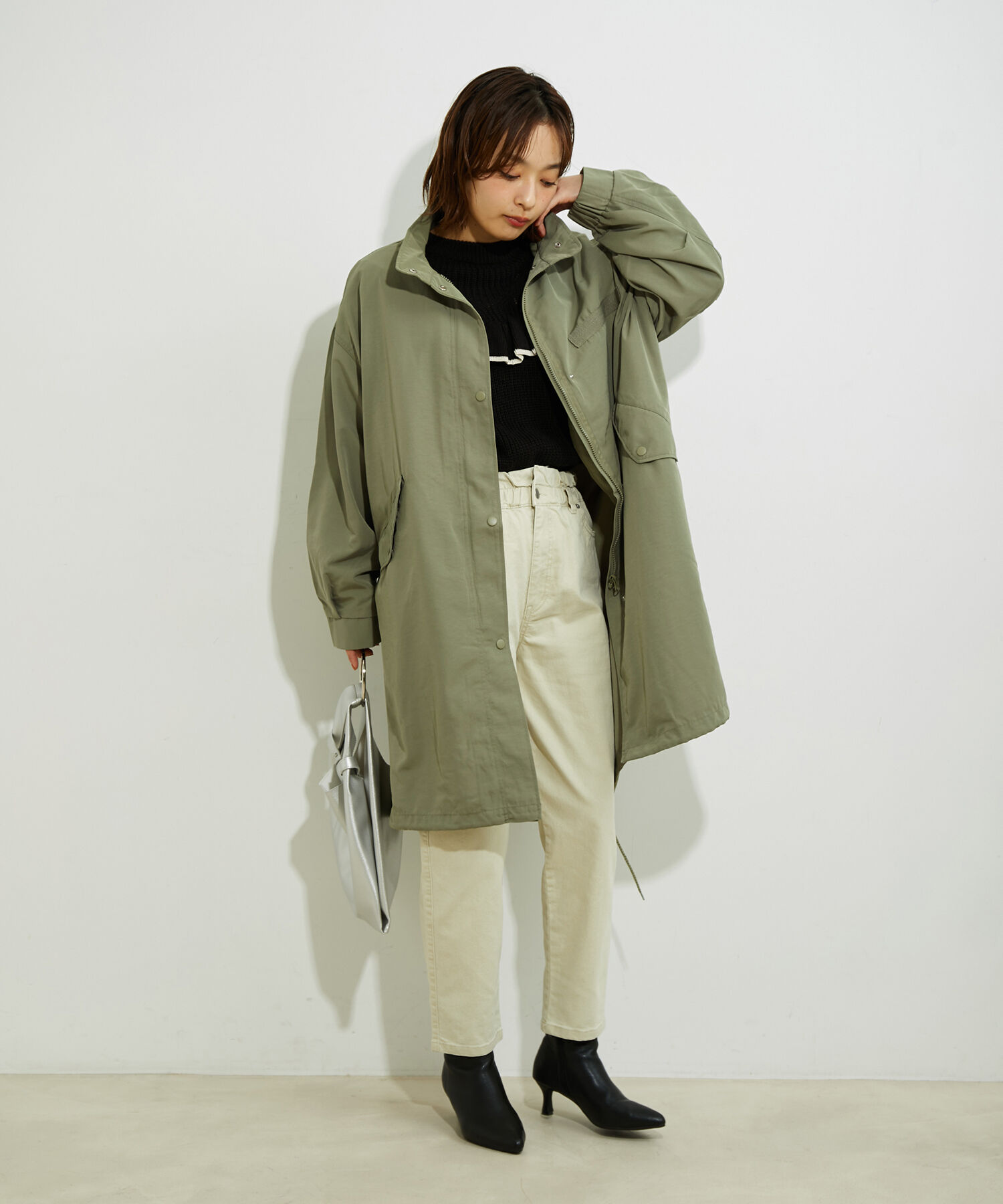 vis-a-vis「オーバーサイズミドル丈モッズコート」|アウトドア|