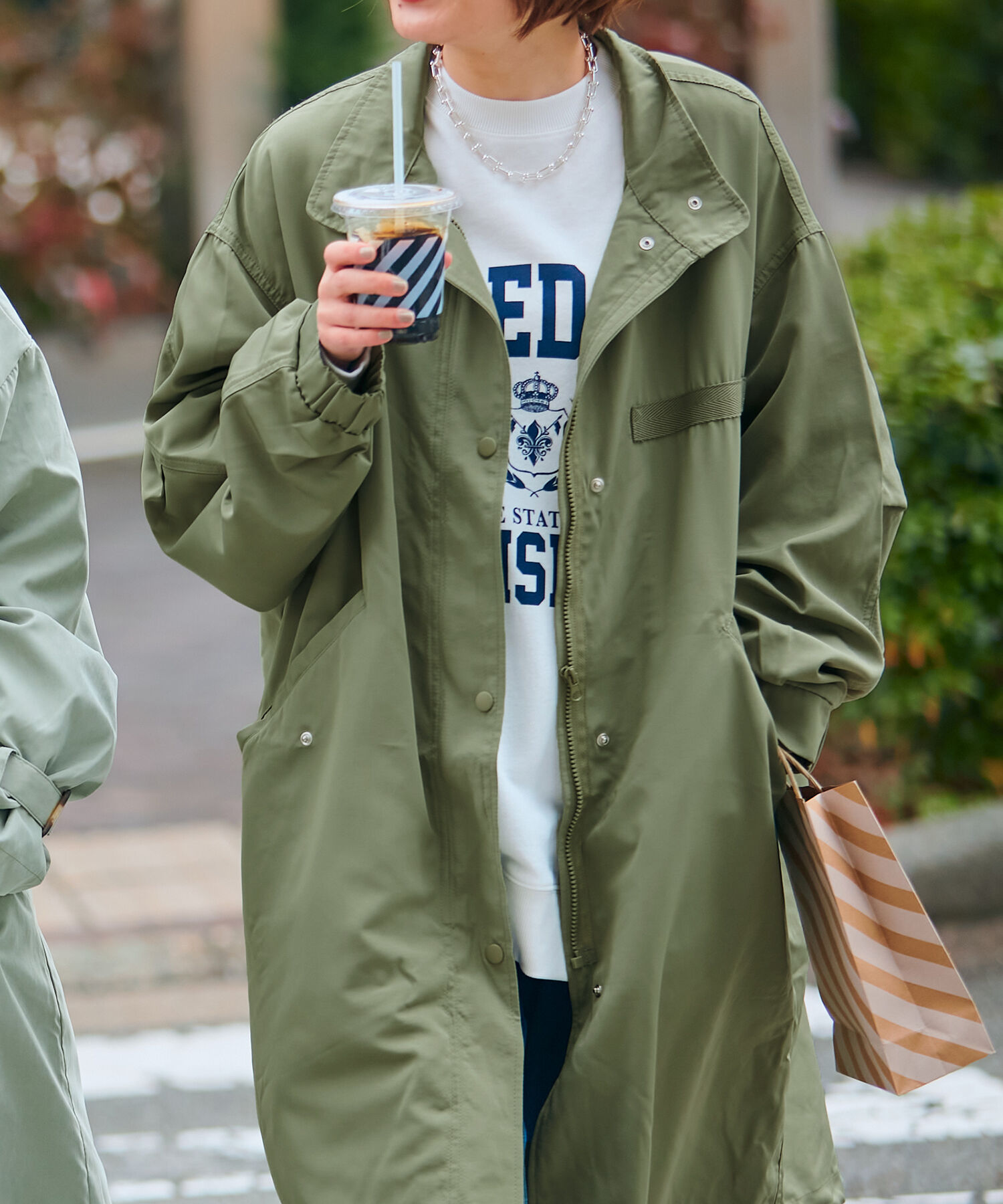 vis-a-vis「オーバーサイズミドル丈モッズコート」|アウトドア|