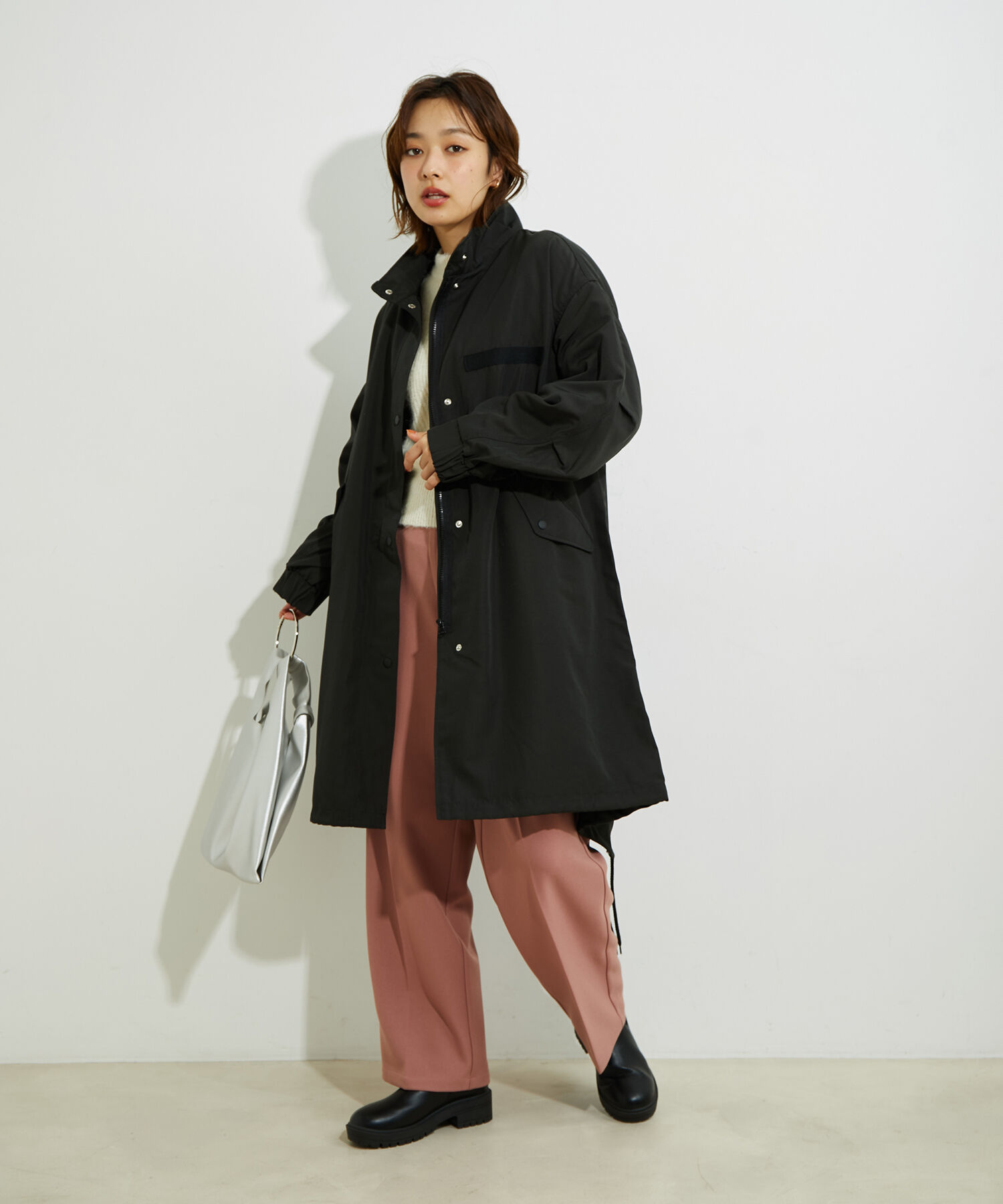 vis-a-vis「オーバーサイズミドル丈モッズコート」|アウトドア|
