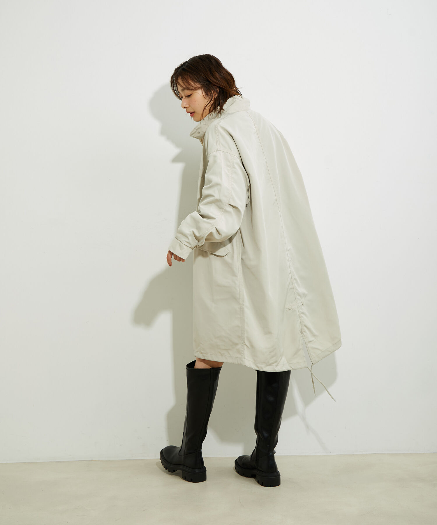 vis-a-vis「オーバーサイズミドル丈モッズコート」|アウトドア|