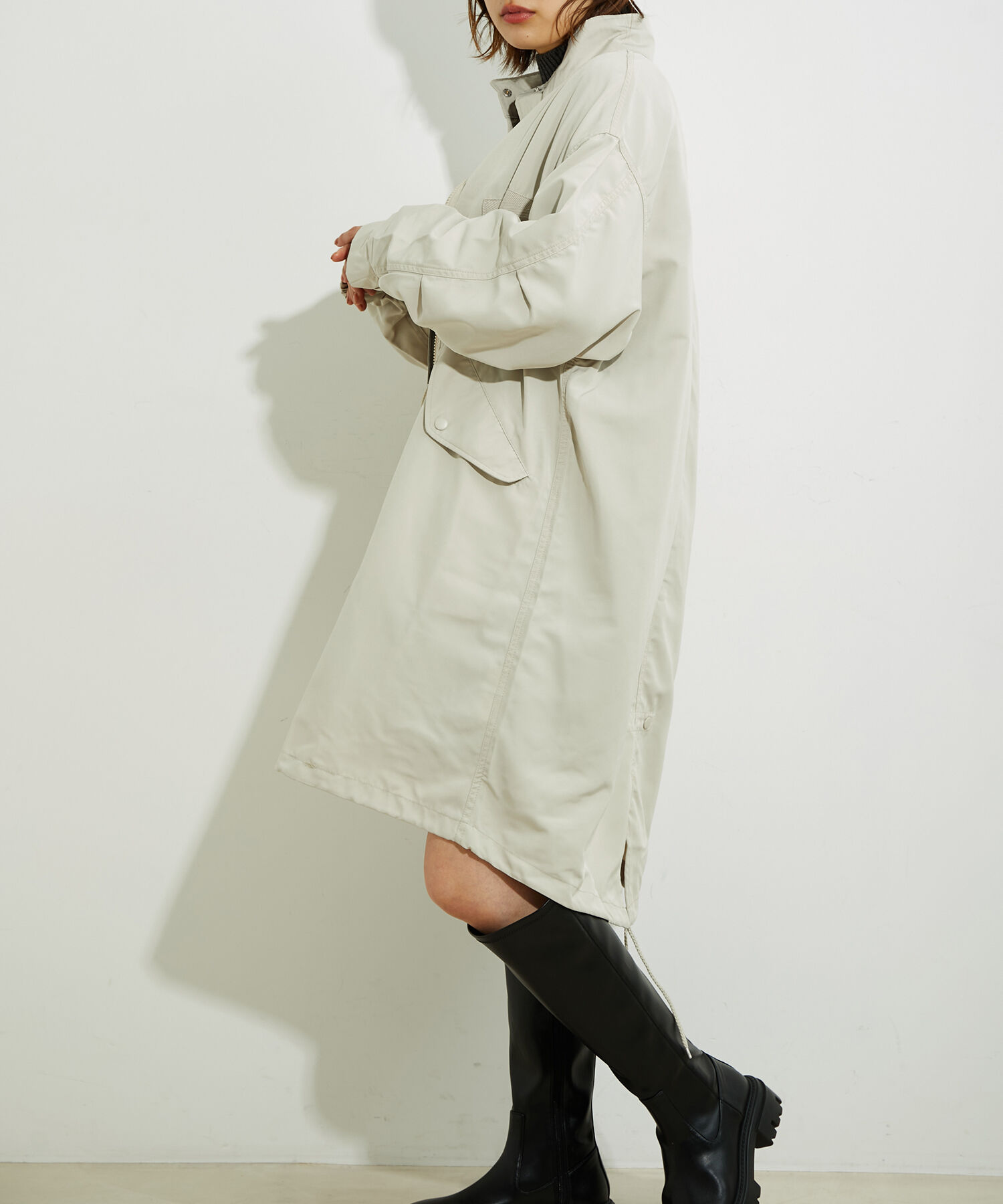 vis-a-vis「オーバーサイズミドル丈モッズコート」|アウトドア|