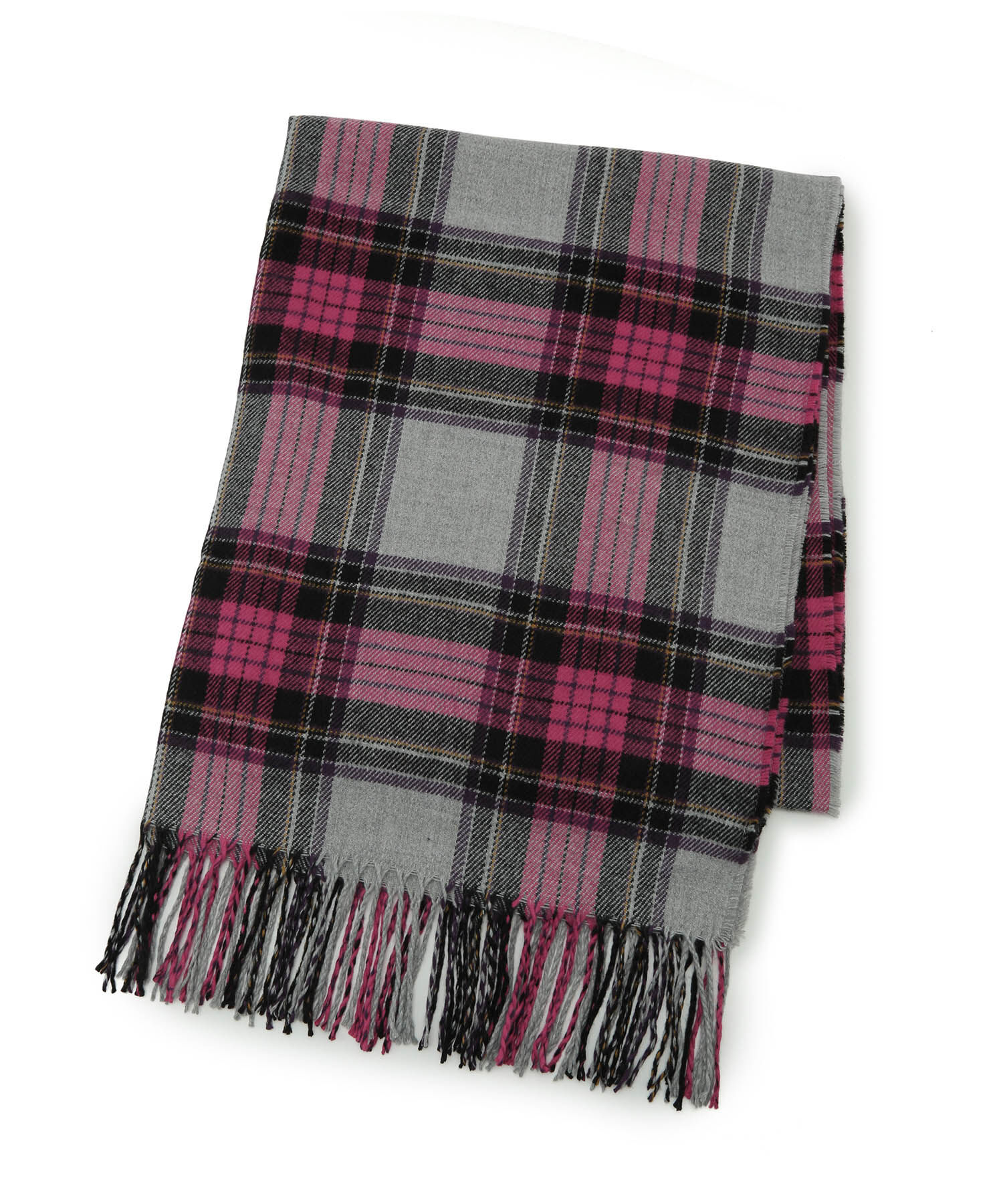 VIS「【WEB限定】大判チェックマフラー」|マフラー|