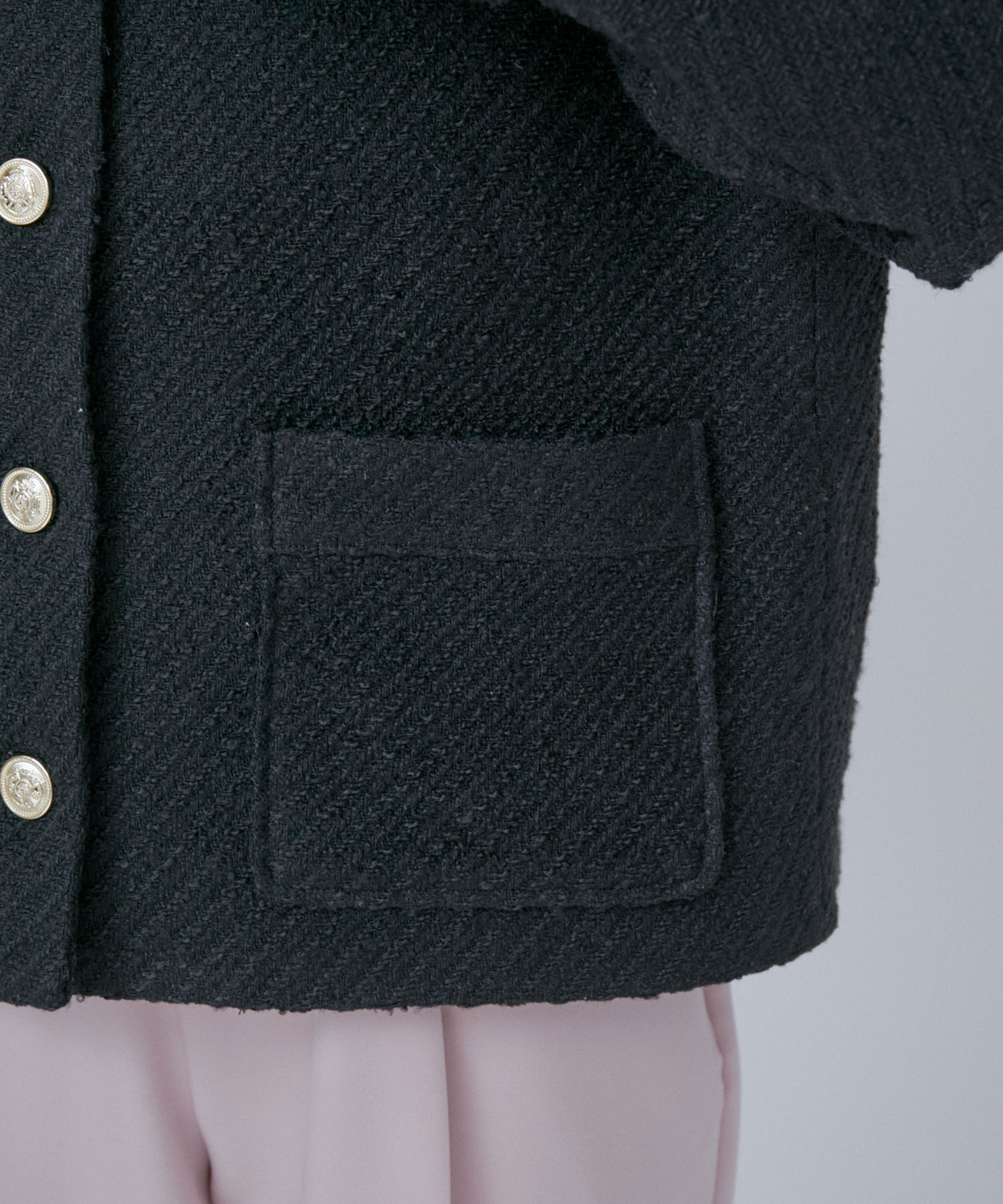 VIS「金釦フリンジツイードジャケット」|その他|