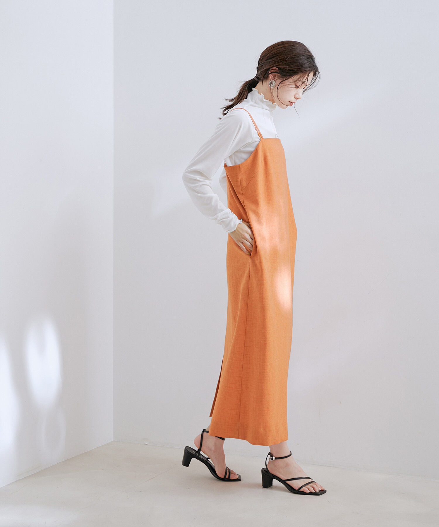 VIS「【洗える】前後2WAYシアーハイネックメローインナー」|Tシャツ・カットソー|