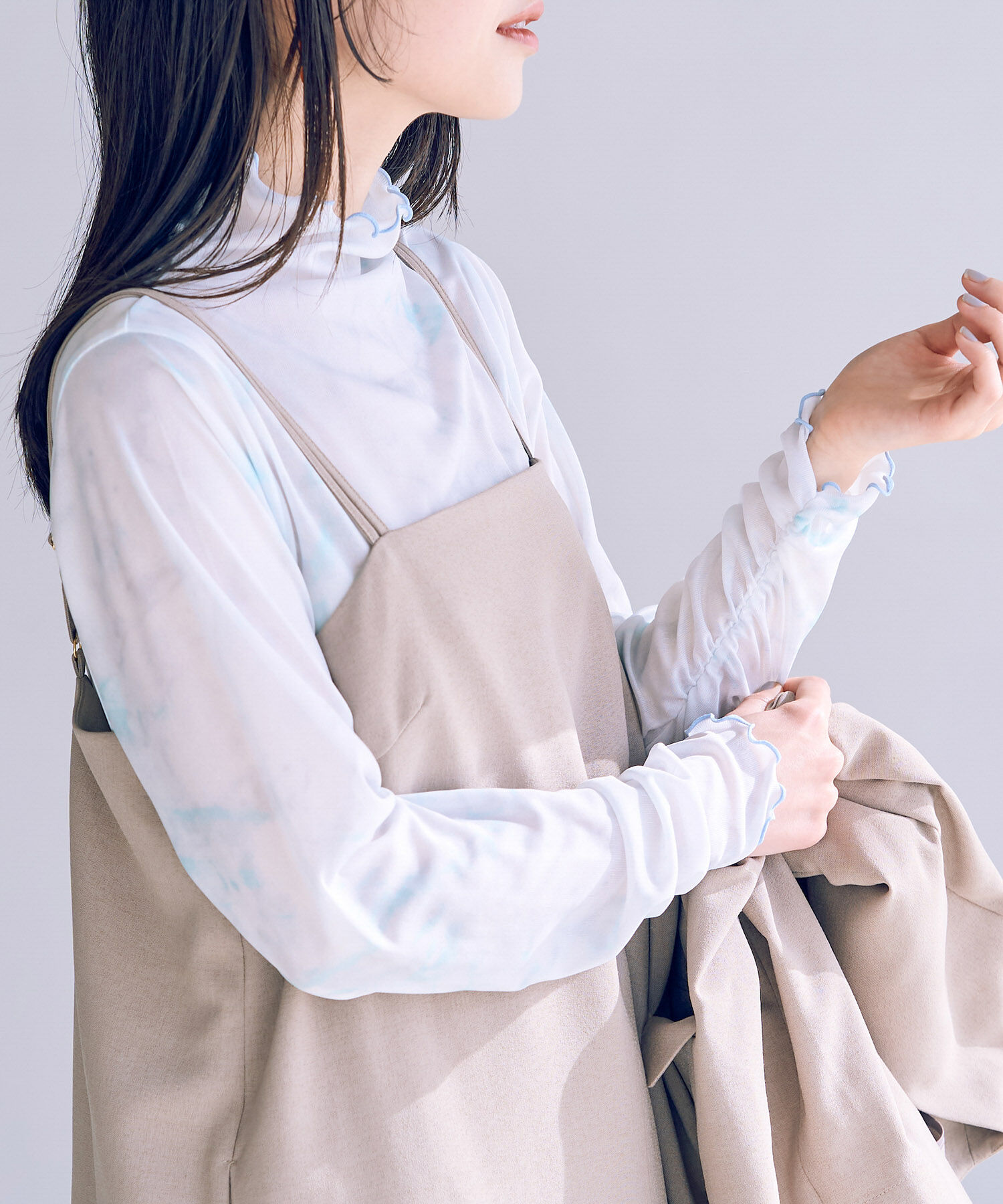 VIS「【洗える】前後2WAYシアーハイネックメローインナー」|Tシャツ・カットソー|ホワイト系(11)