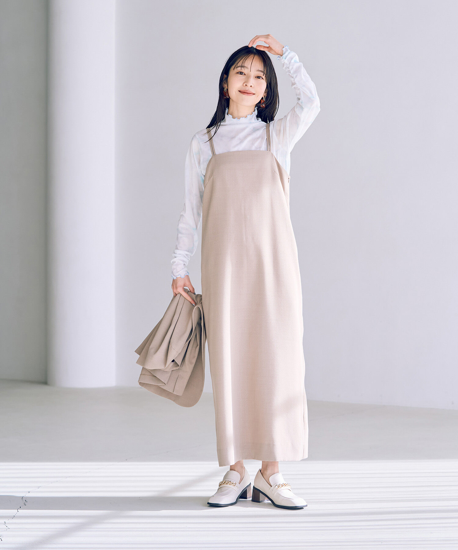 VIS「【洗える】前後2WAYシアーハイネックメローインナー」|Tシャツ・カットソー|