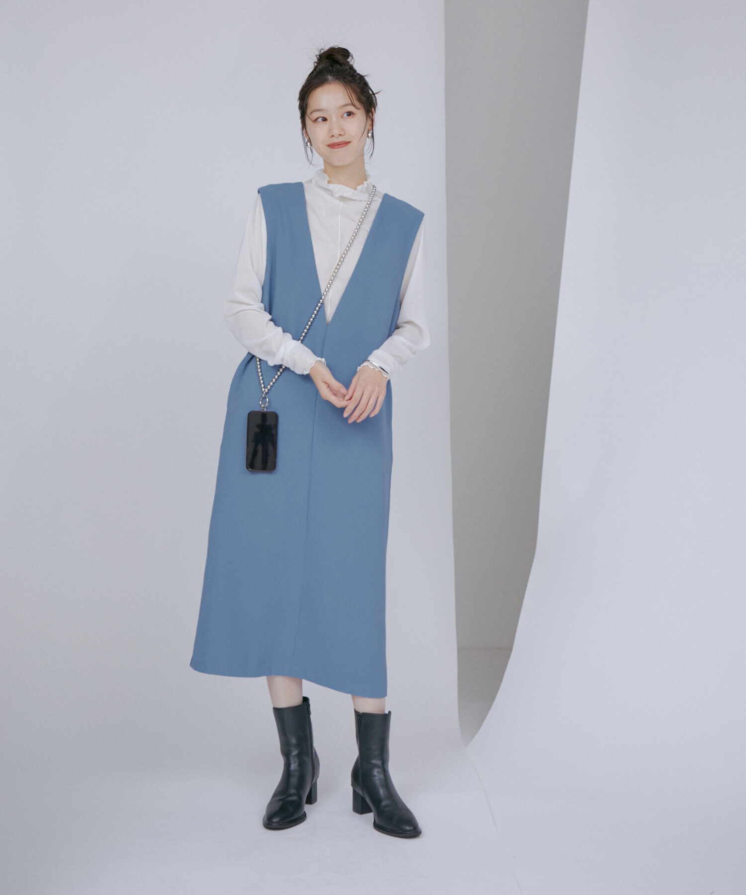 VIS「【洗える】前後2WAYシアーハイネックメローインナー」|Tシャツ・カットソー|