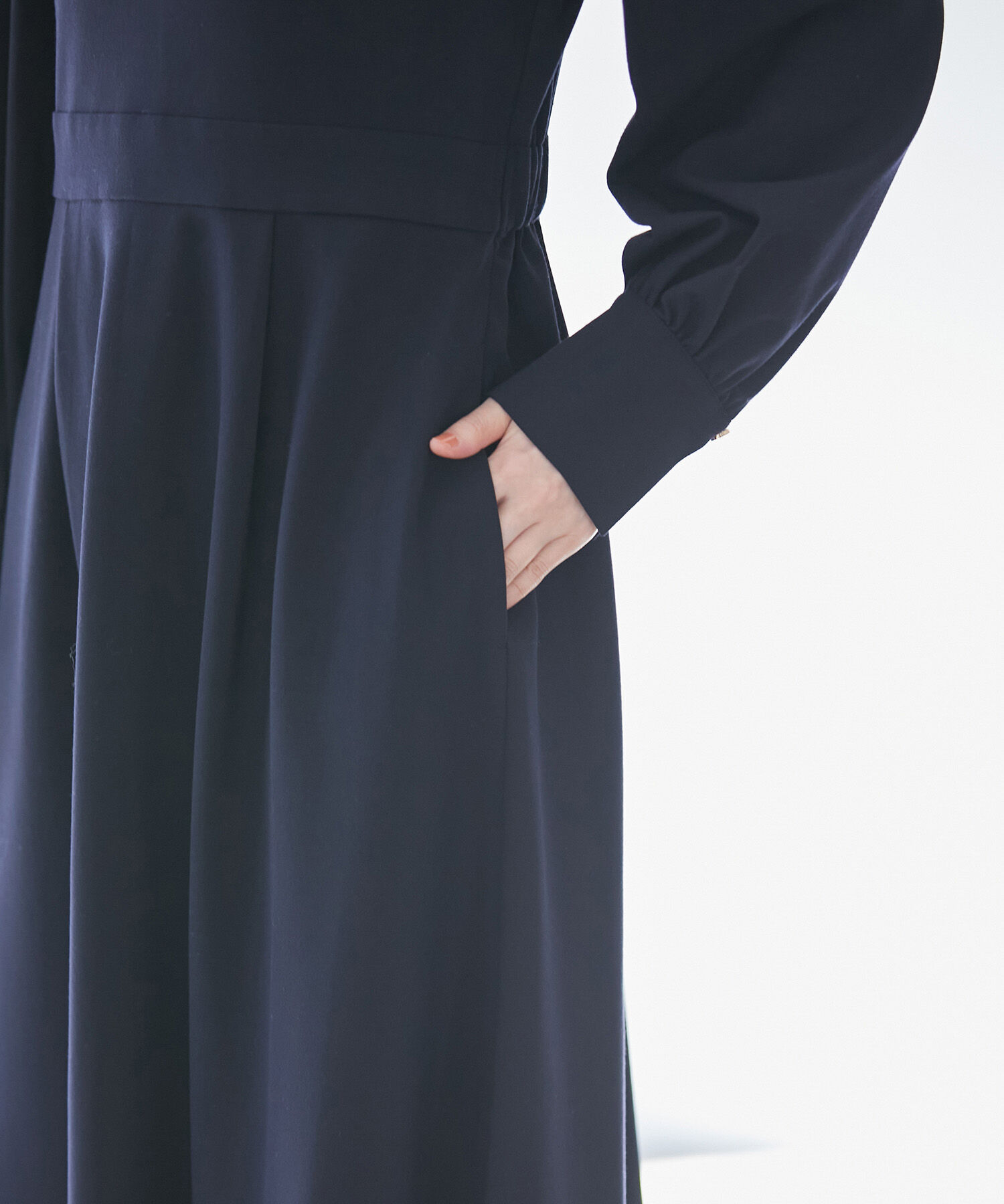 VIS「【270days美ストレッチシリーズ】【洗える】スキッパーワンピース」|ワンピース|