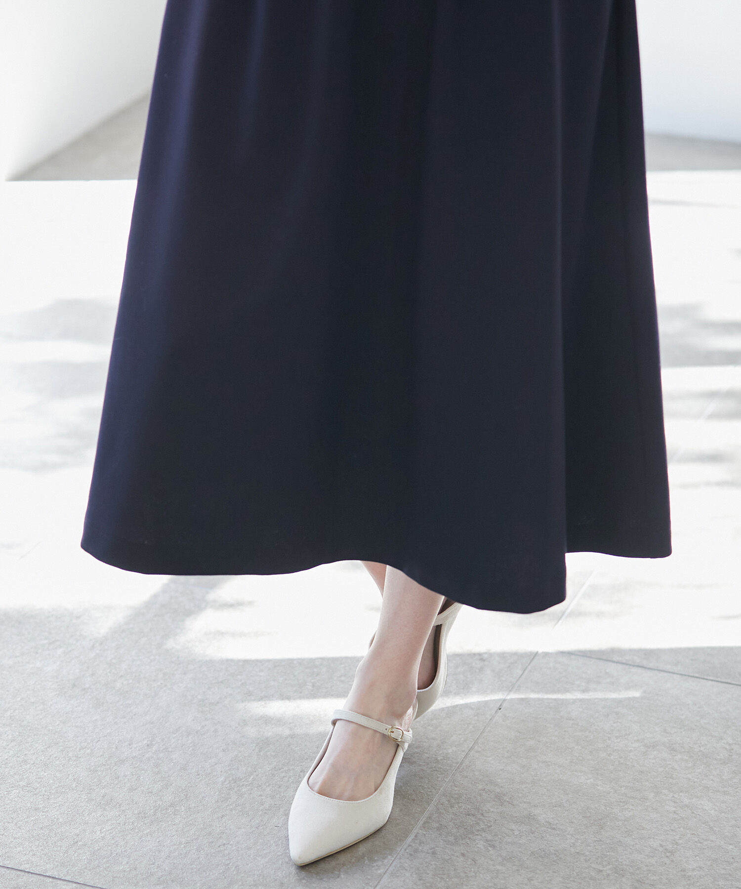 VIS「【270days美ストレッチシリーズ】【洗える】スキッパーワンピース」|ワンピース|