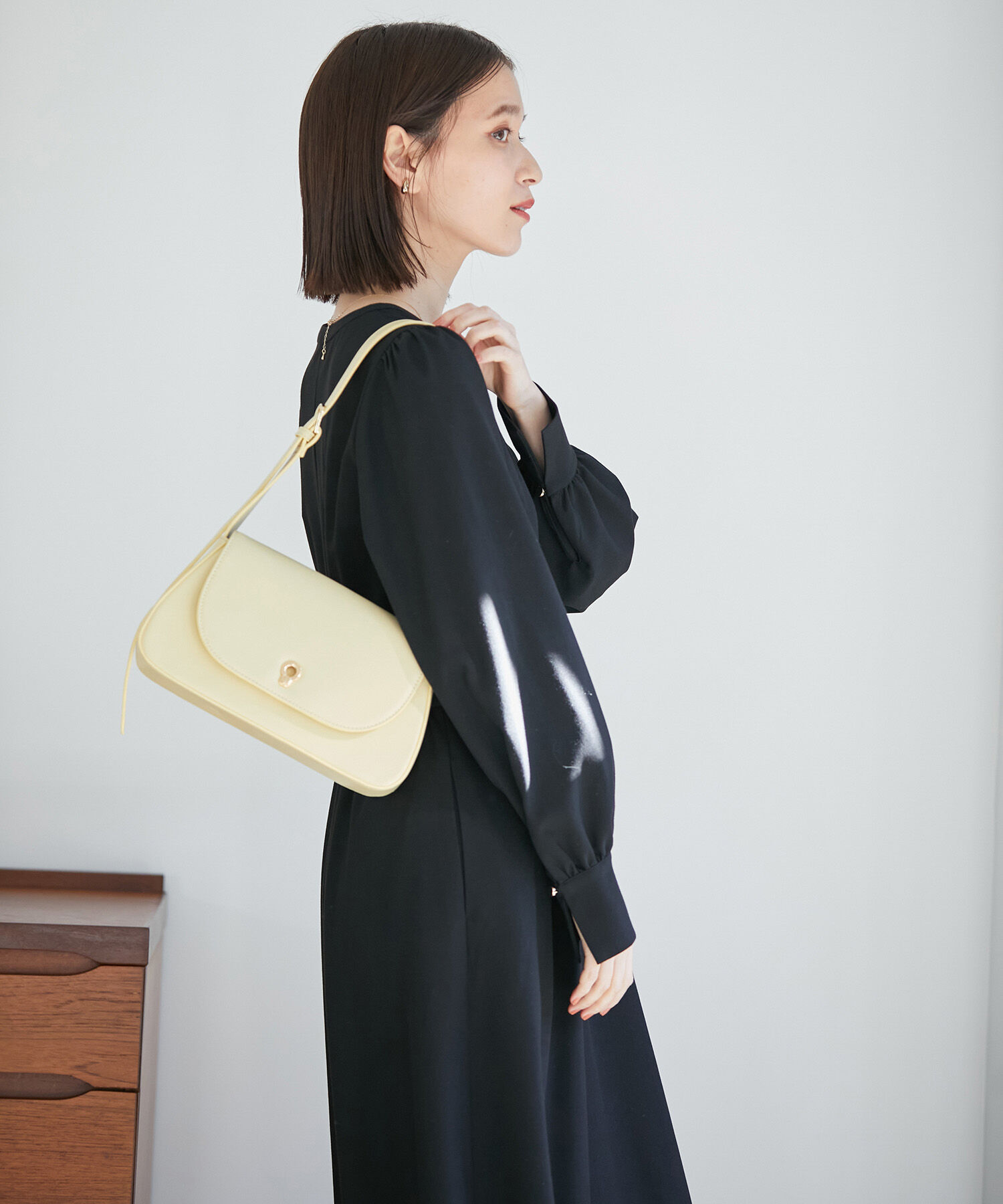 VIS「【270days美ストレッチシリーズ】【洗える】スキッパーワンピース」|ワンピース|