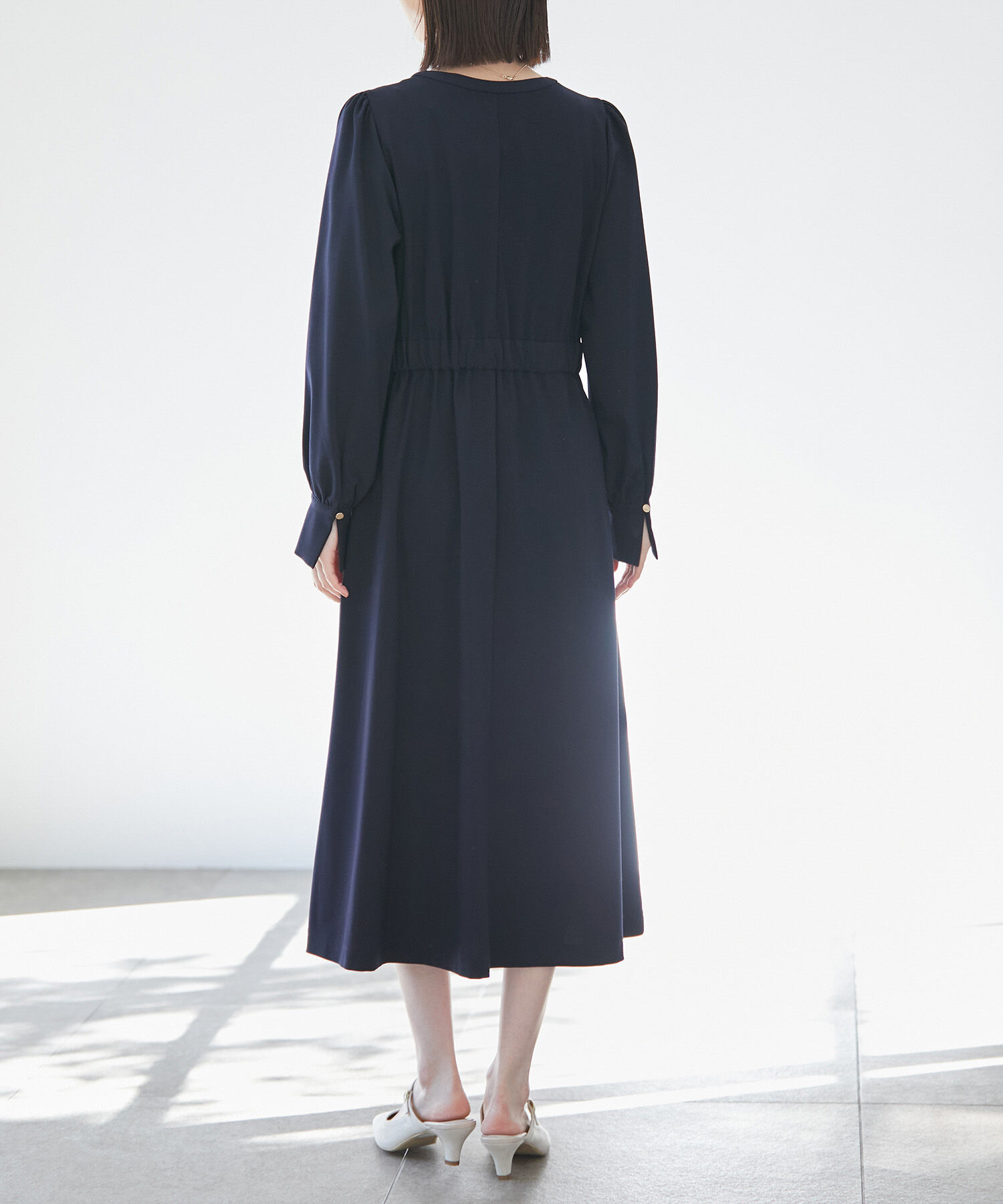 VIS「【270days美ストレッチシリーズ】【洗える】スキッパーワンピース」|ワンピース|