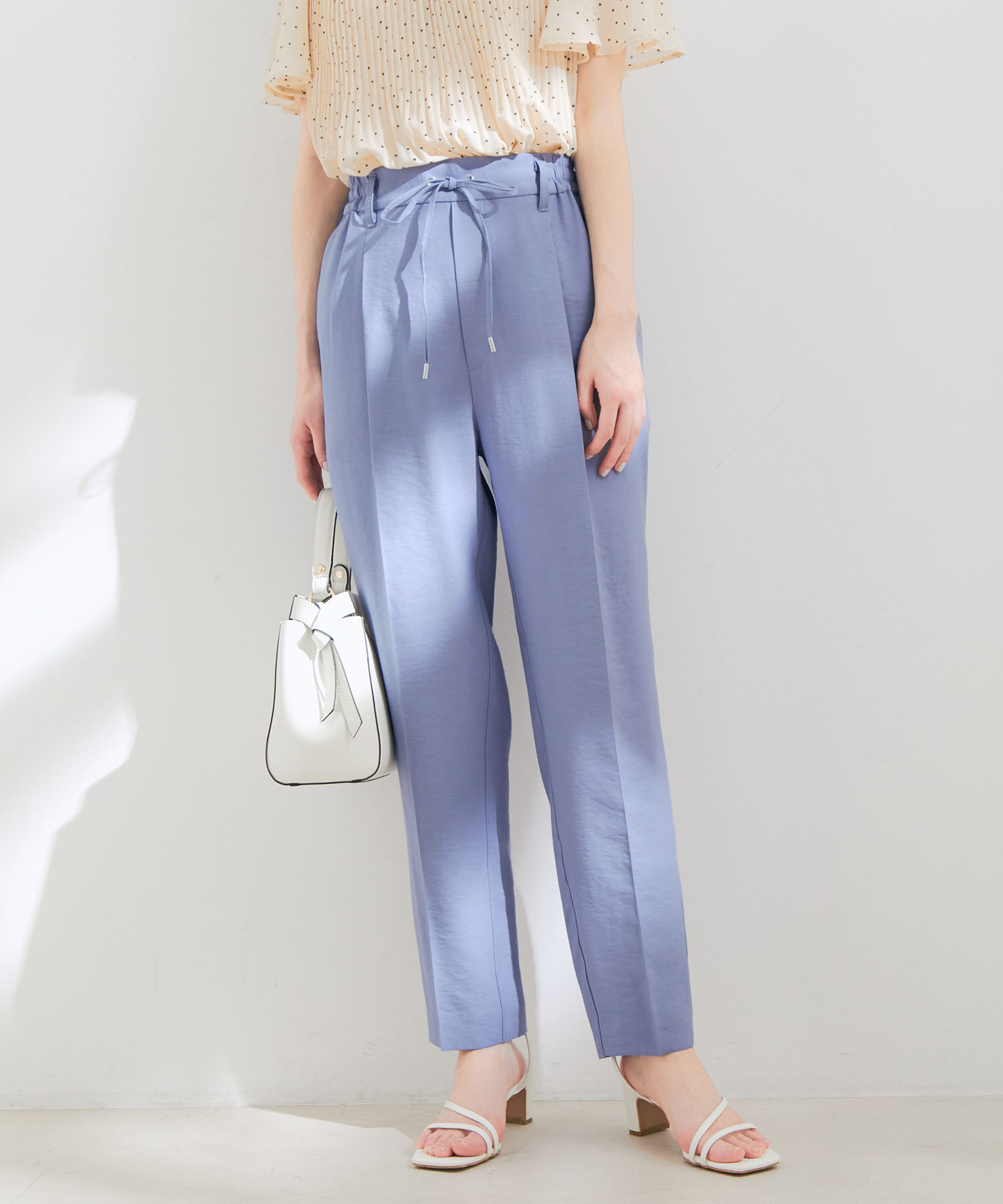 VIS「【接触冷感・洗える】イージーテーパードパンツ」|スラックス|