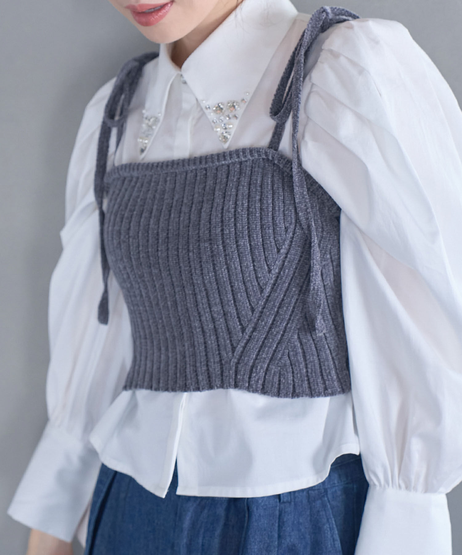 VIS「モールニットビスチェ」|キャミソール|