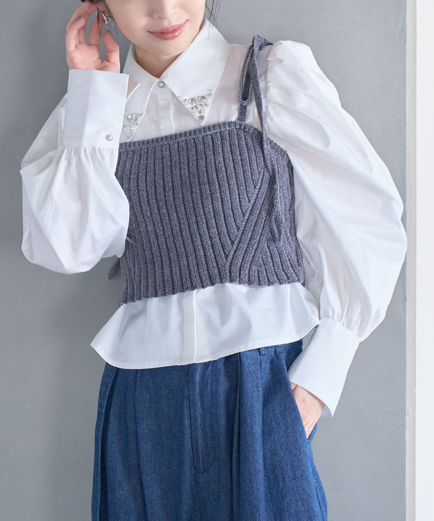 VIS「モールニットビスチェ」|キャミソール|