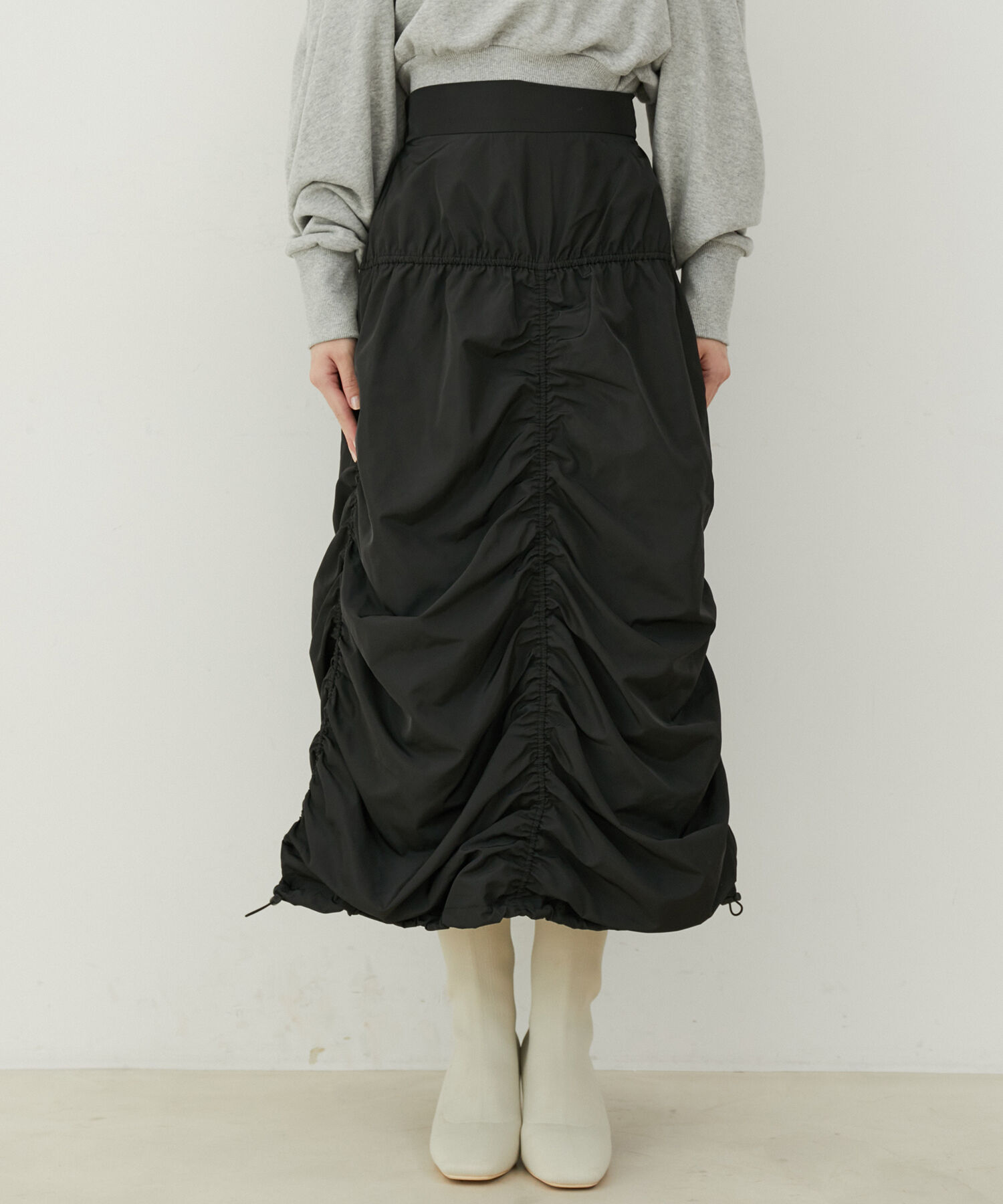 VIS「【洗える】ドロストギャザーバルーンスカート」|スカート|