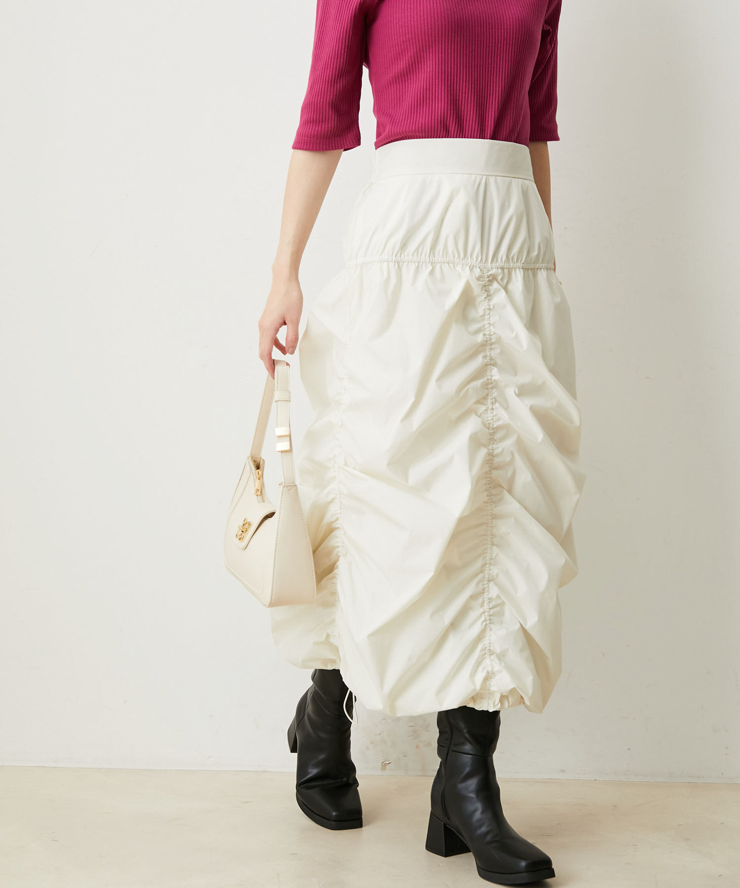 VIS「【洗える】ドロストギャザーバルーンスカート」|スカート|キナリ(16)