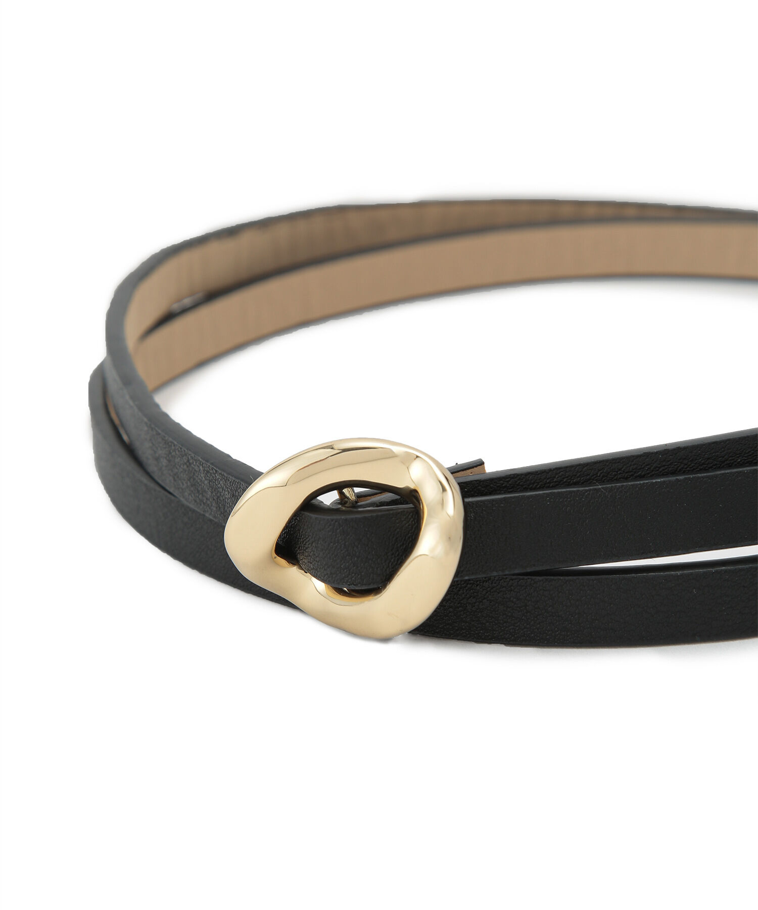 VIS「10mm巾変形メタルバックルピンレスベルト」|ベルト|