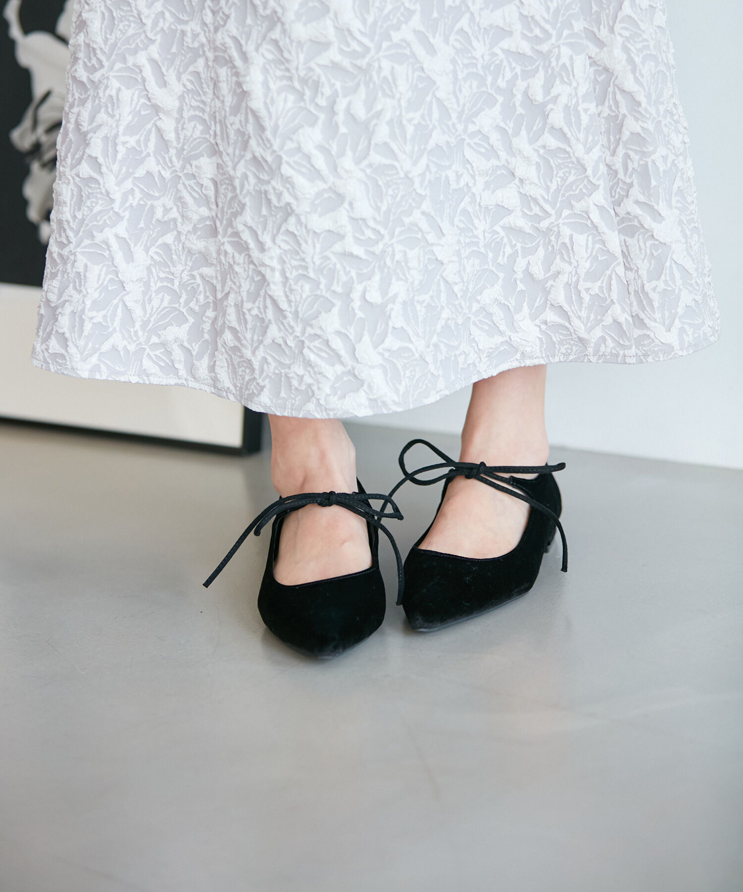 Juze「リボンフラットパンプス」|パンプス|