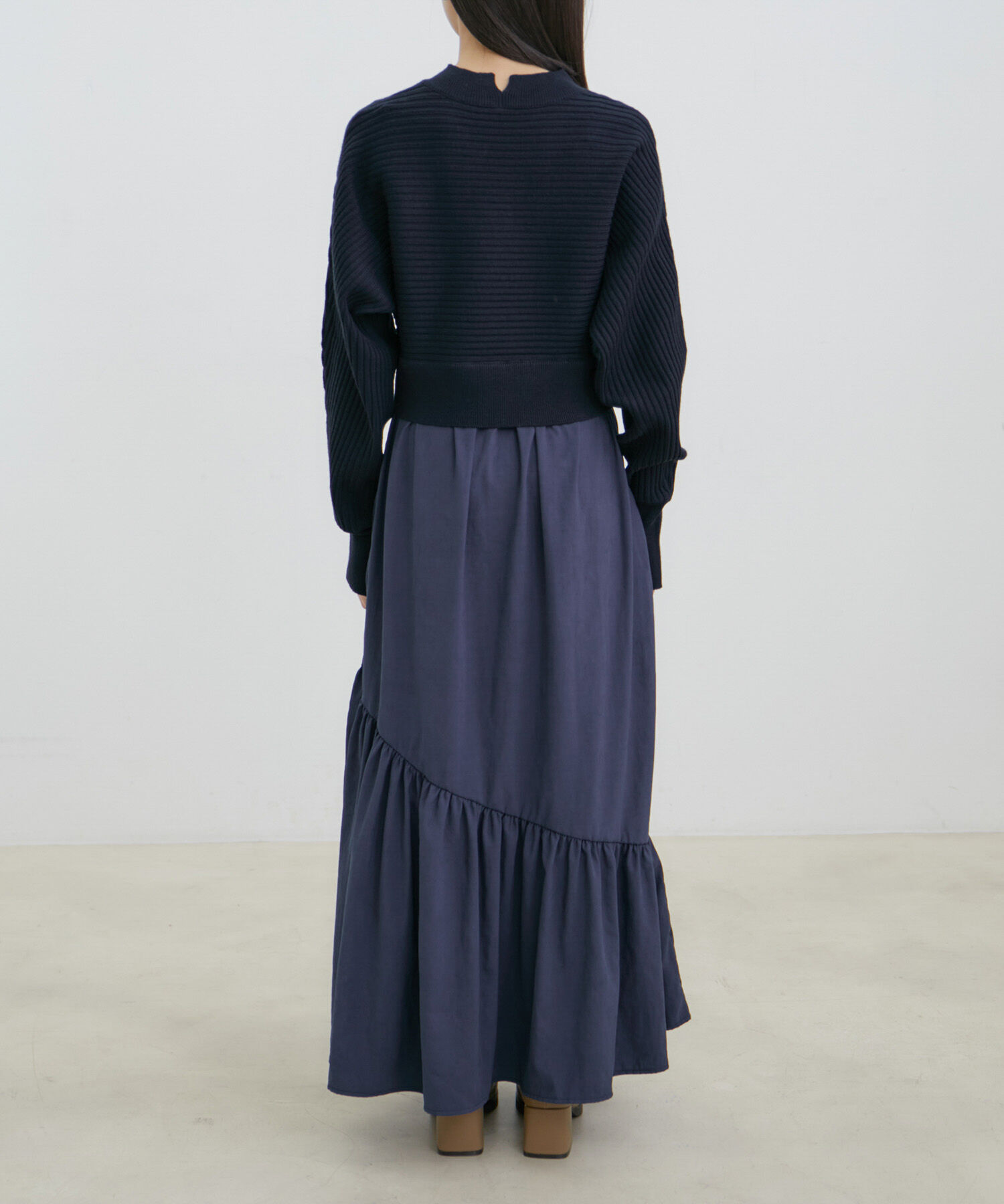 VIS「ドルマンニットドッキングワンピース」|ワンピース|