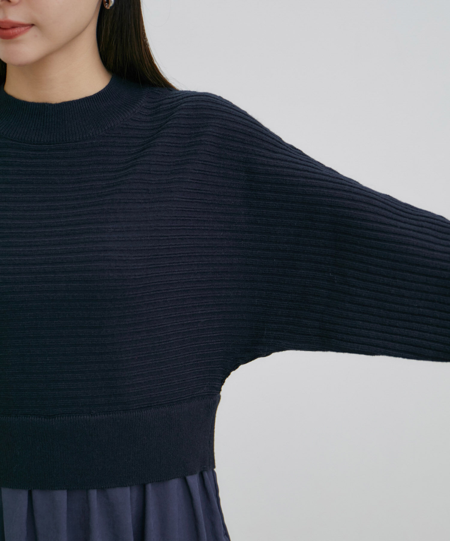 VIS「ドルマンニットドッキングワンピース」|ワンピース|