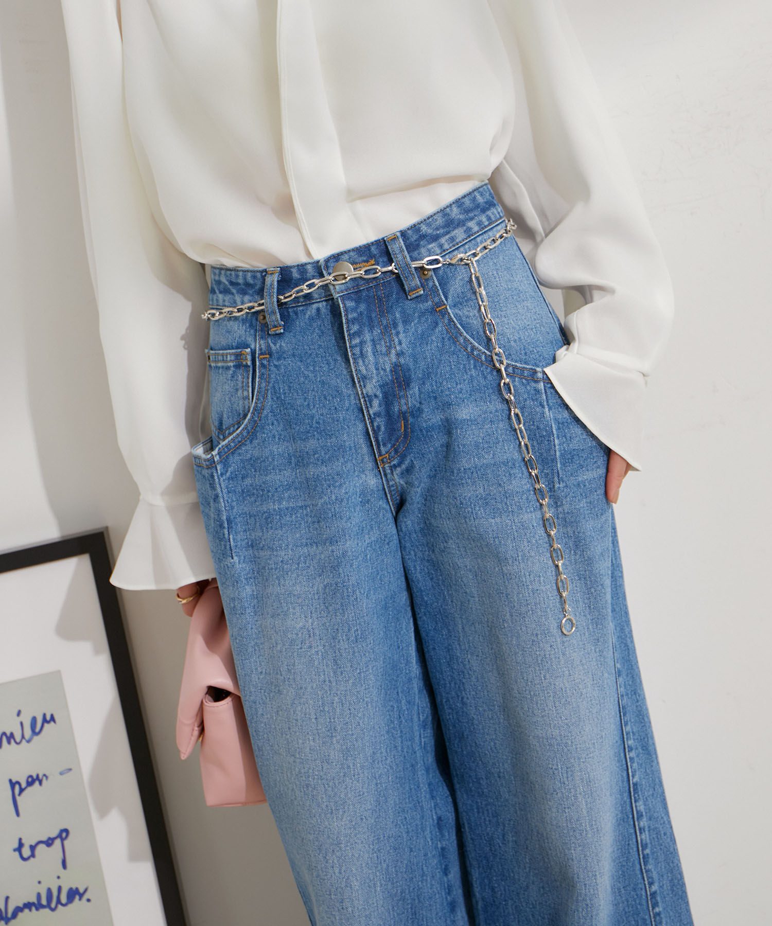 VIS「【2WAY】マンテルチェーンベルト/ネックレス」|ベルト|シルバー(93)