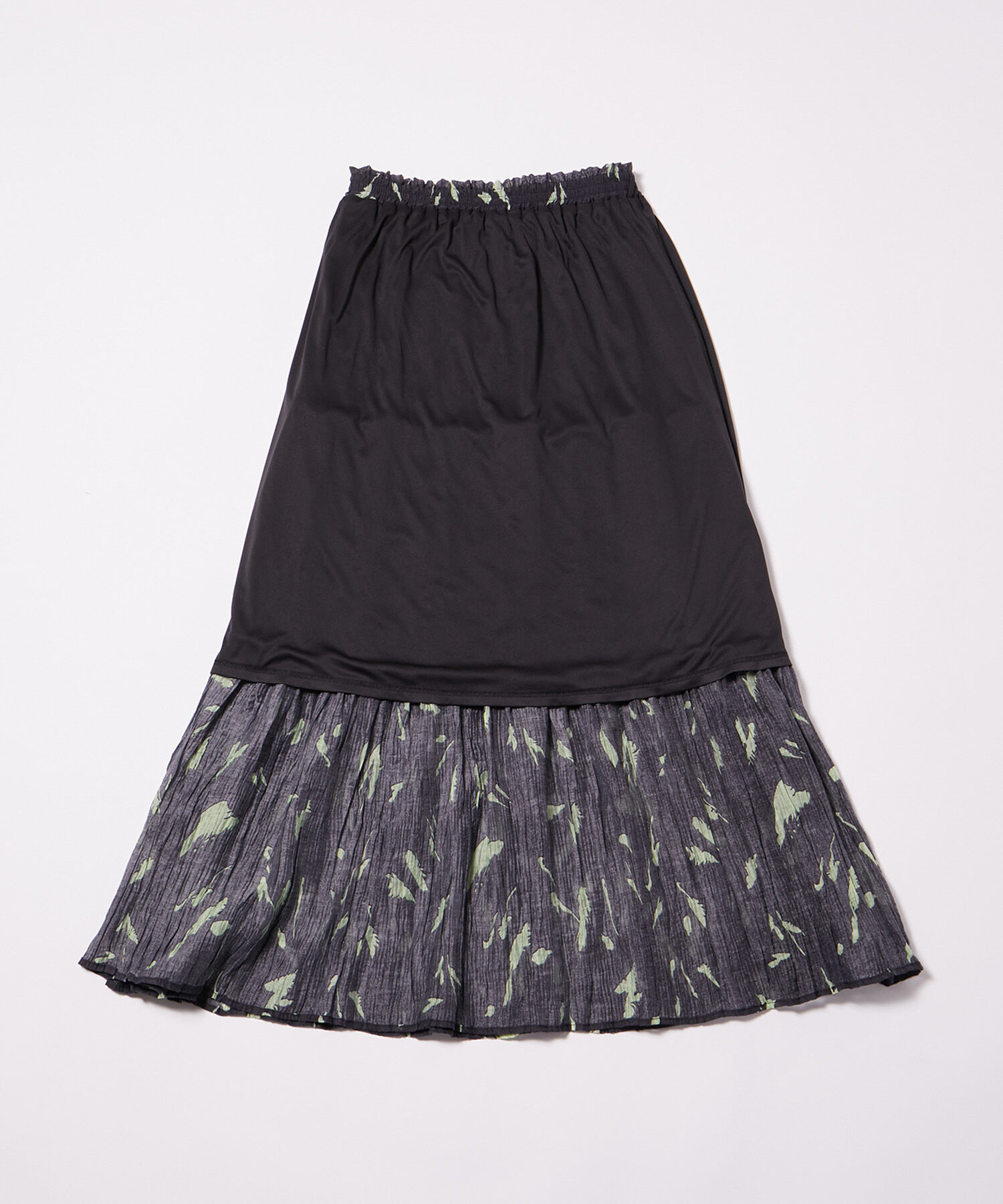 VIS「柄＆無地アソートシャーリングティアードスカート」|スカート|