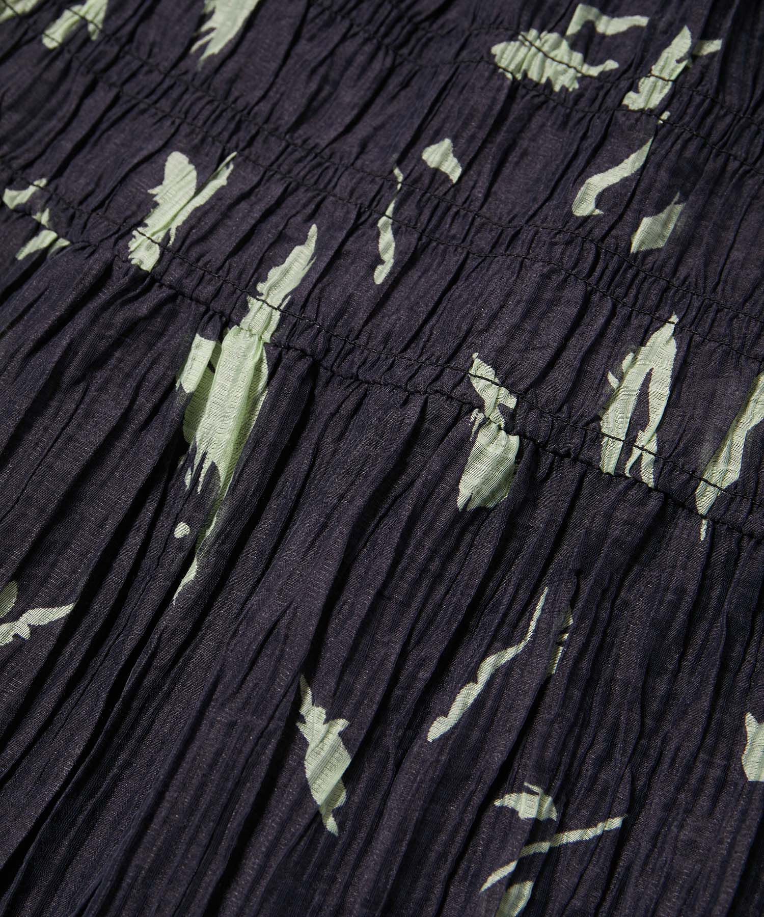 VIS「柄＆無地アソートシャーリングティアードスカート」|スカート|