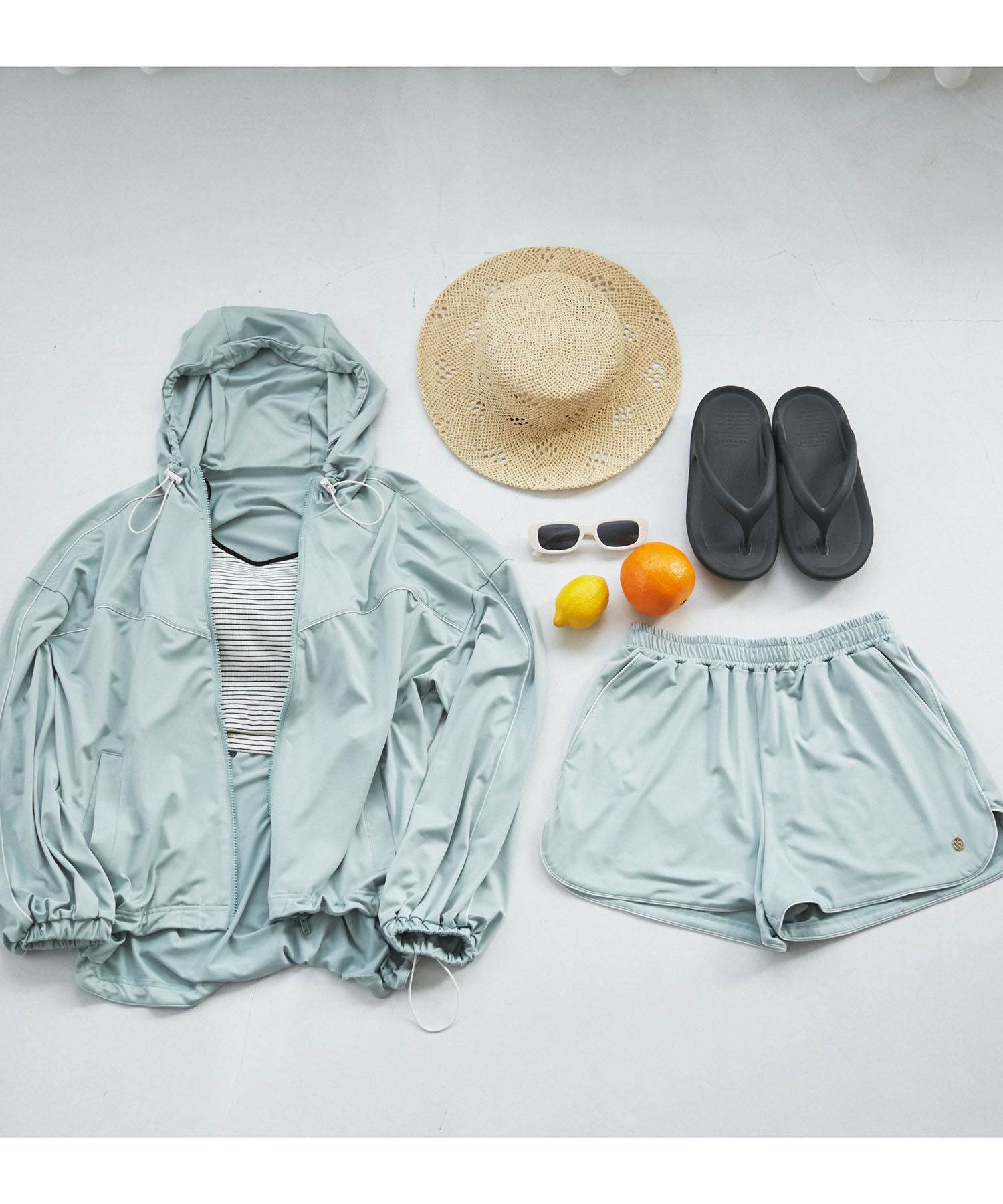 VIS「【WEB限定】ラッシュガード配色ショートパンツ【UVケア/接触冷感/洗える】」|その他|