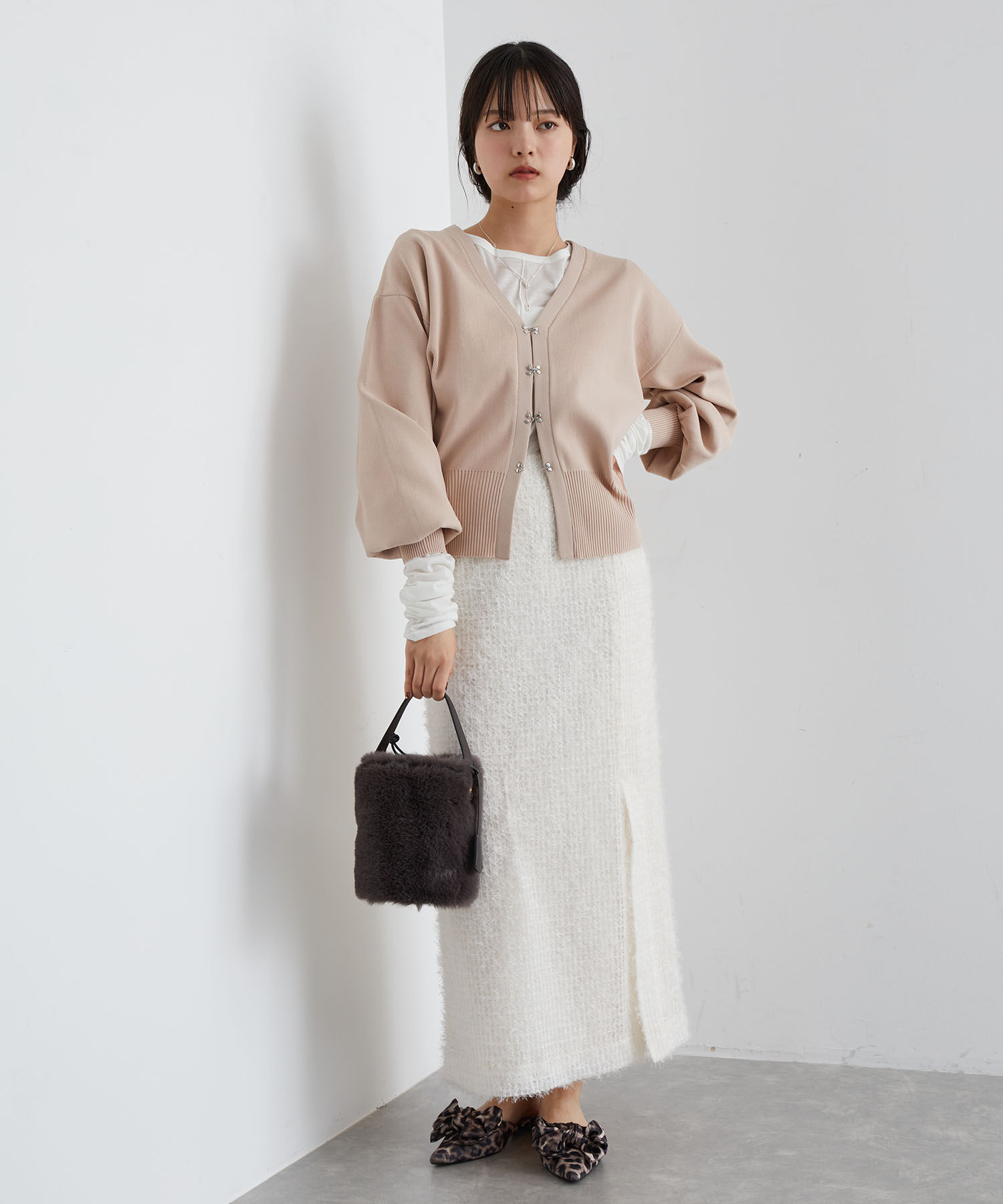 VIS「【洗える】フェザーチュールスカート」|スカート|