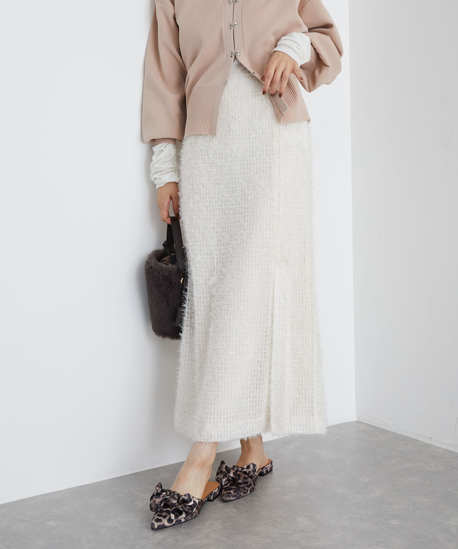 VIS「【洗える】フェザーチュールスカート」|スカート|