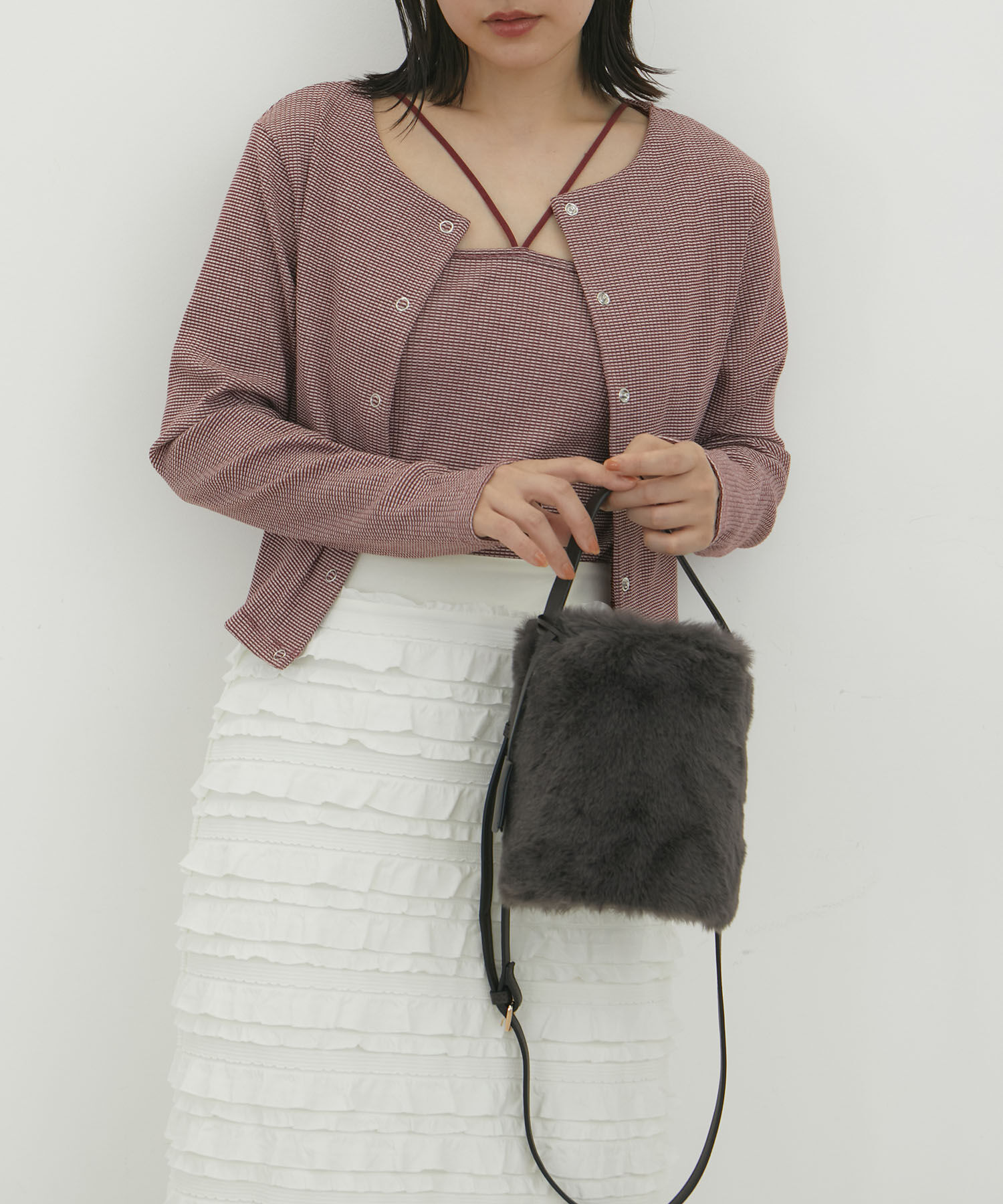 VIS「【2WAY】ふわふわエコファーショルダーバッグ」|ショルダー・メッセンジャー|