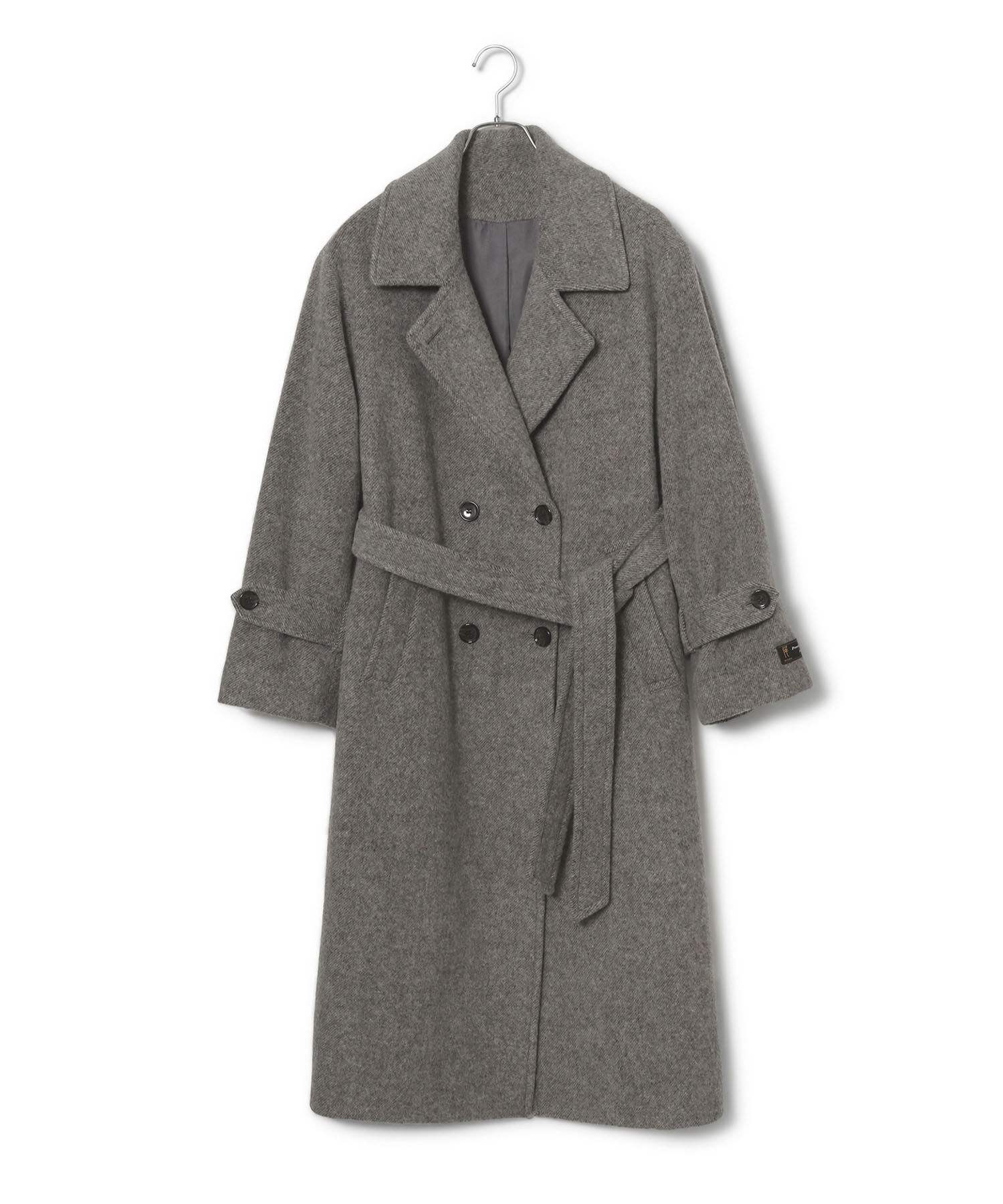 VIS「【JAPAN FABRIC】尾州毛混シャギーロングコート【選べる着丈】【静電気防止】」|ステンカラーコート|