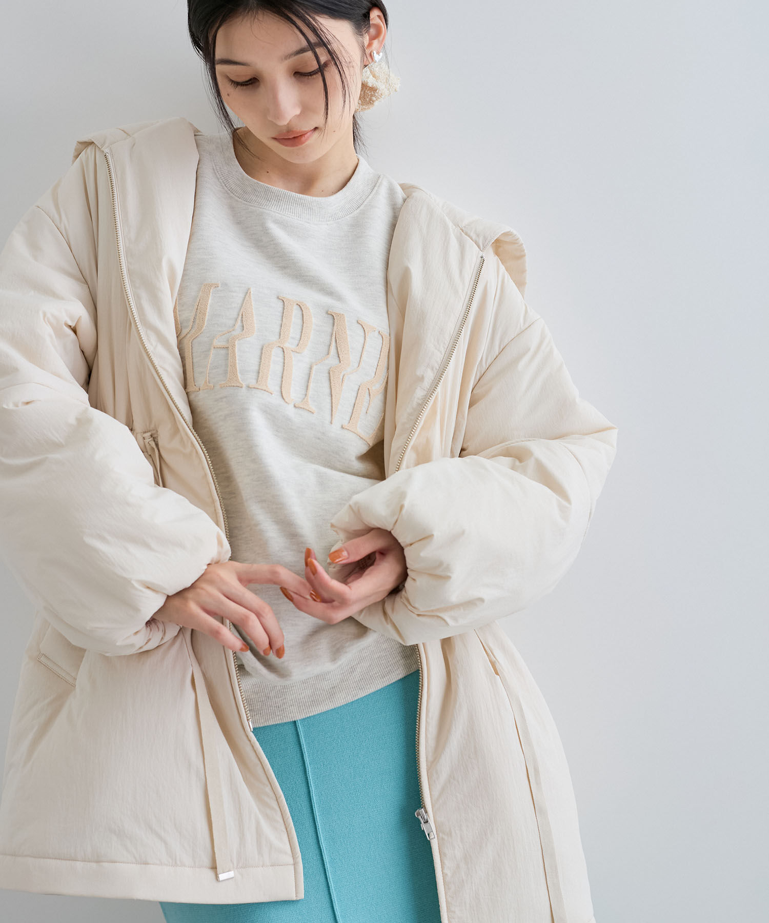 VIS「軽くて温かい中綿ウエストマークコート」|その他|