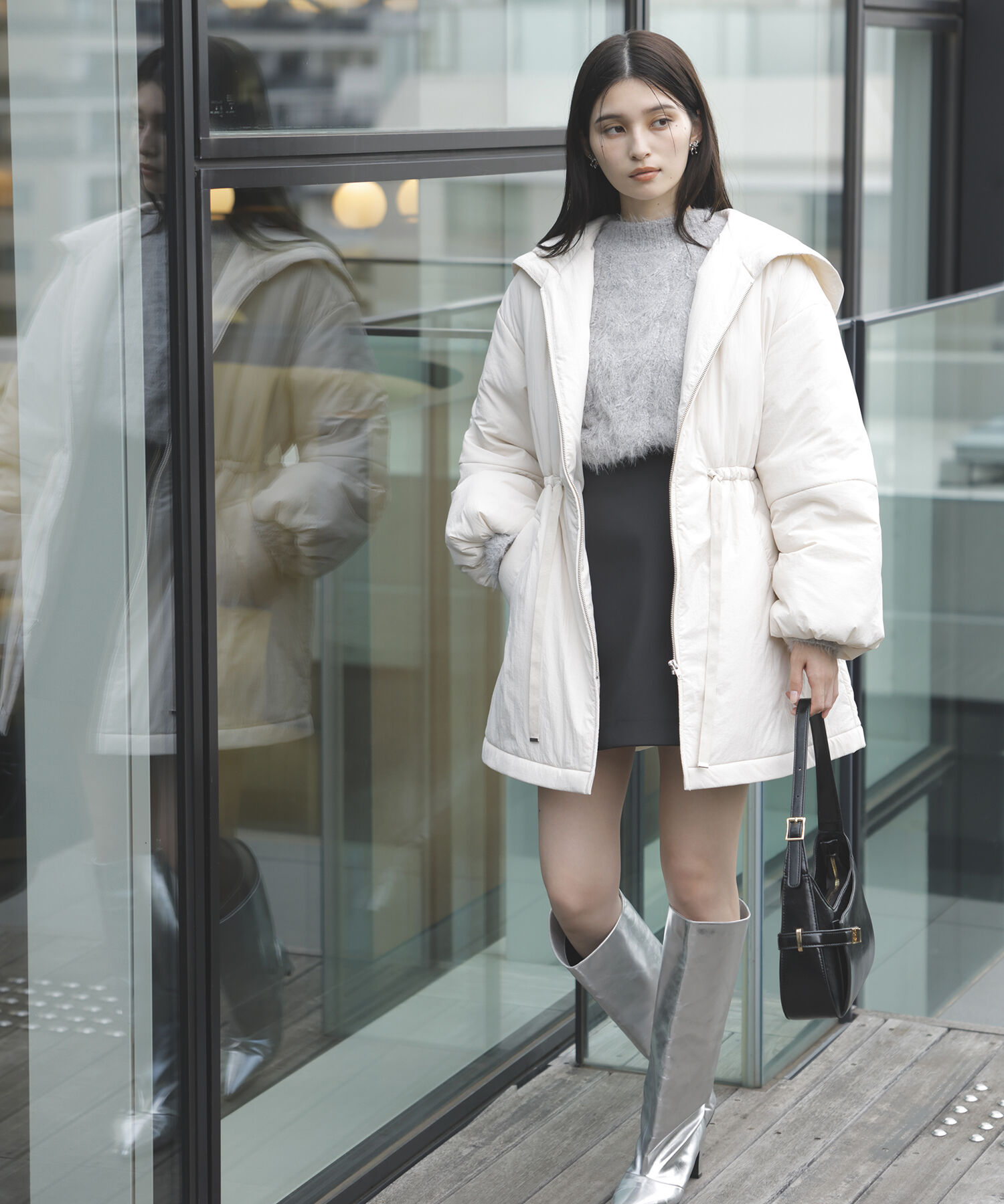 VIS「軽くて温かい中綿ウエストマークコート」|その他|