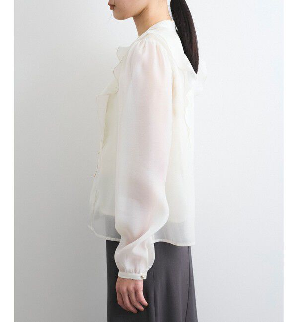 VIS「【洗える】シアーラッフルブラウス」|シャツ・ブラウス|