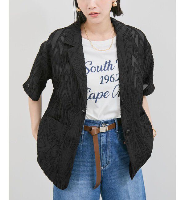 VIS「シアージャガードハーフスリーブサマージャケット」|テーラードジャケット|