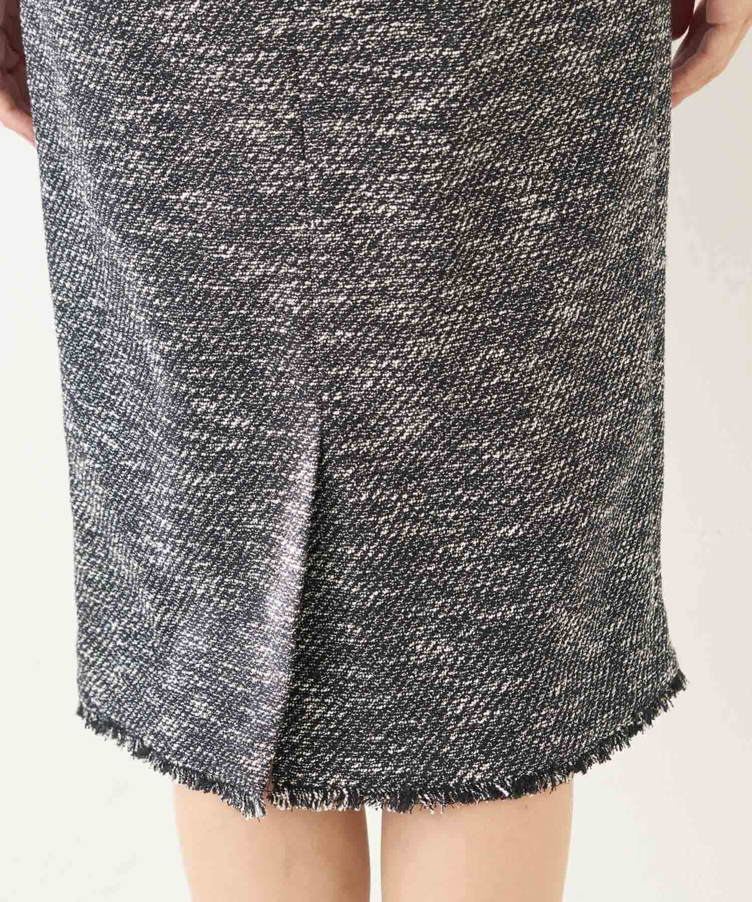 Rope&rsquo;Picnic「【セットアップ対応】ファンシーツィードフリンジペンシルスカート」|スカート|