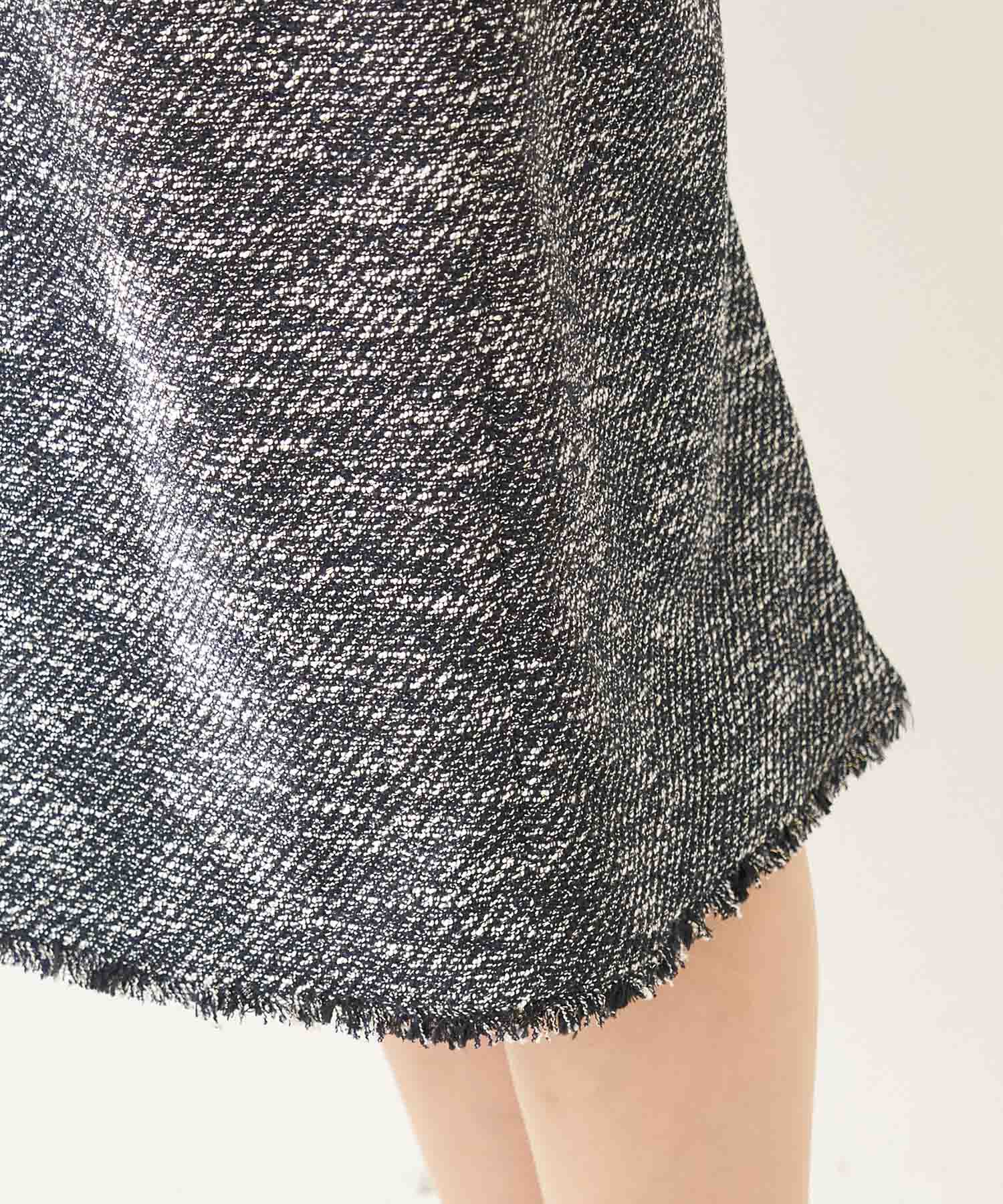 Rope&rsquo;Picnic「【セットアップ対応】ファンシーツィードフリンジペンシルスカート」|スカート|